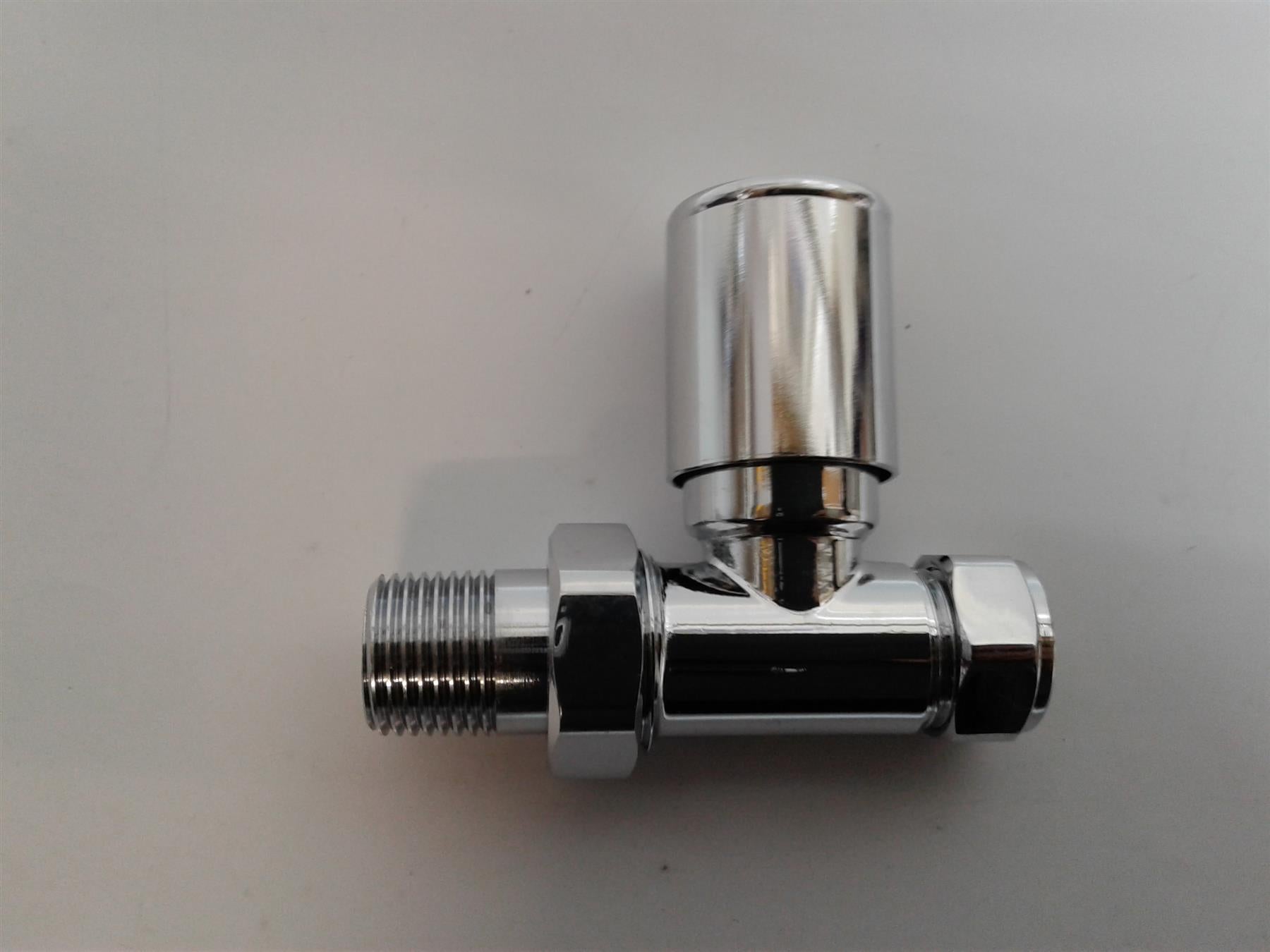 NEW INTA MODERN STRAIGHT CHROME RADIATOR VALVES LSV15STRAIGHT 15MM