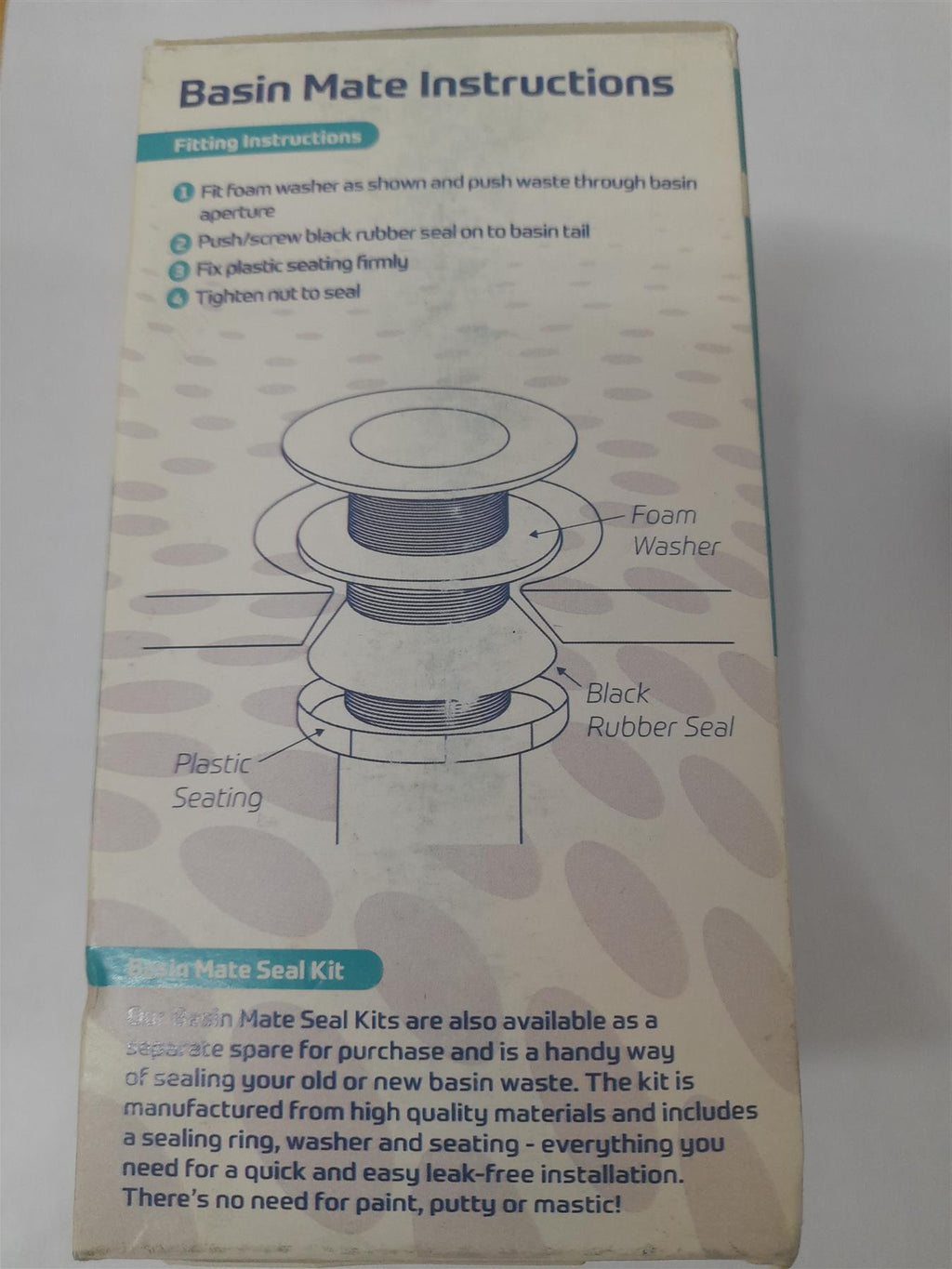 Epson Basin Waste 372389 With Leak Free Basin Mate