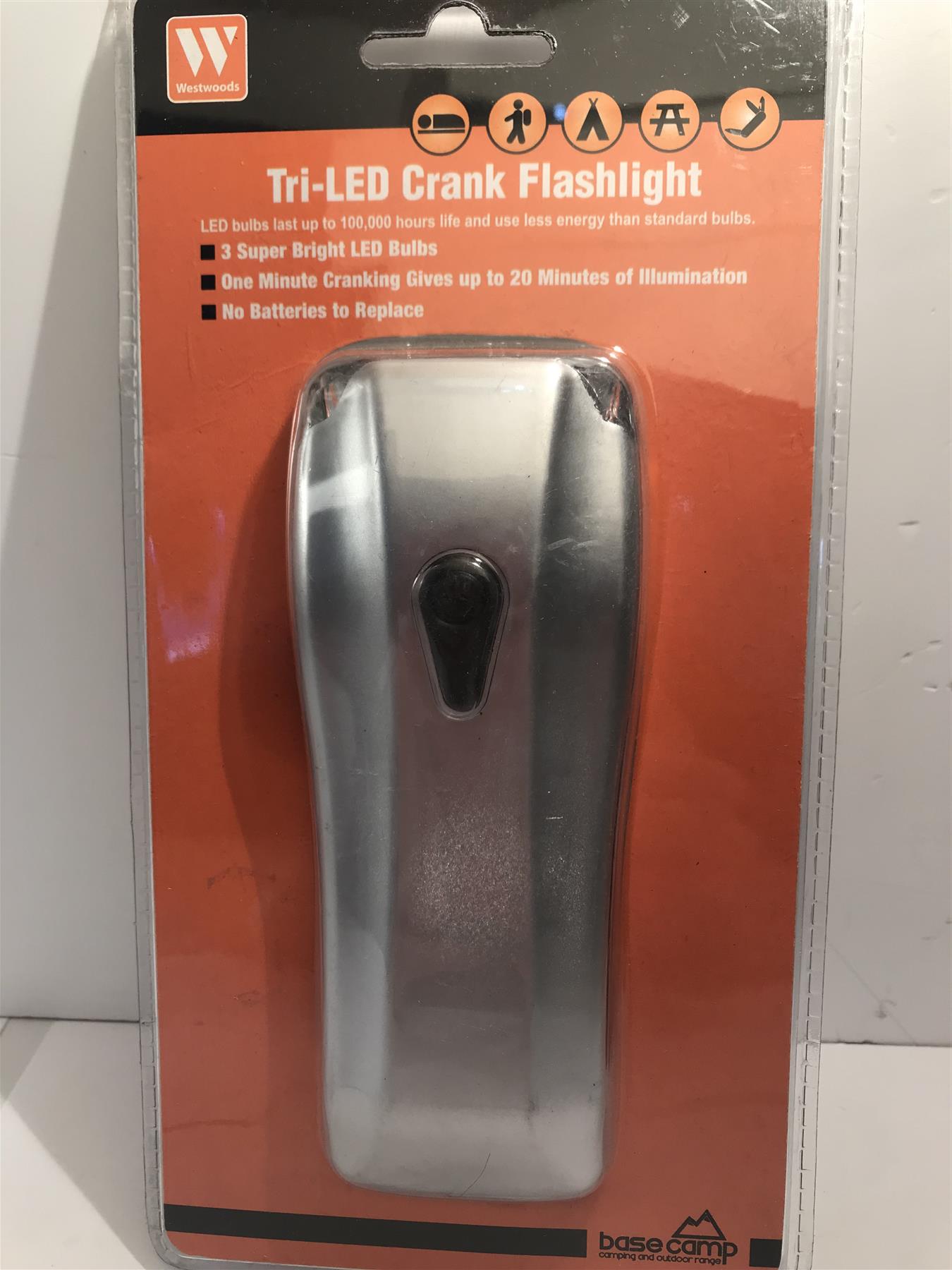 Tri-LED Crank Flashlight