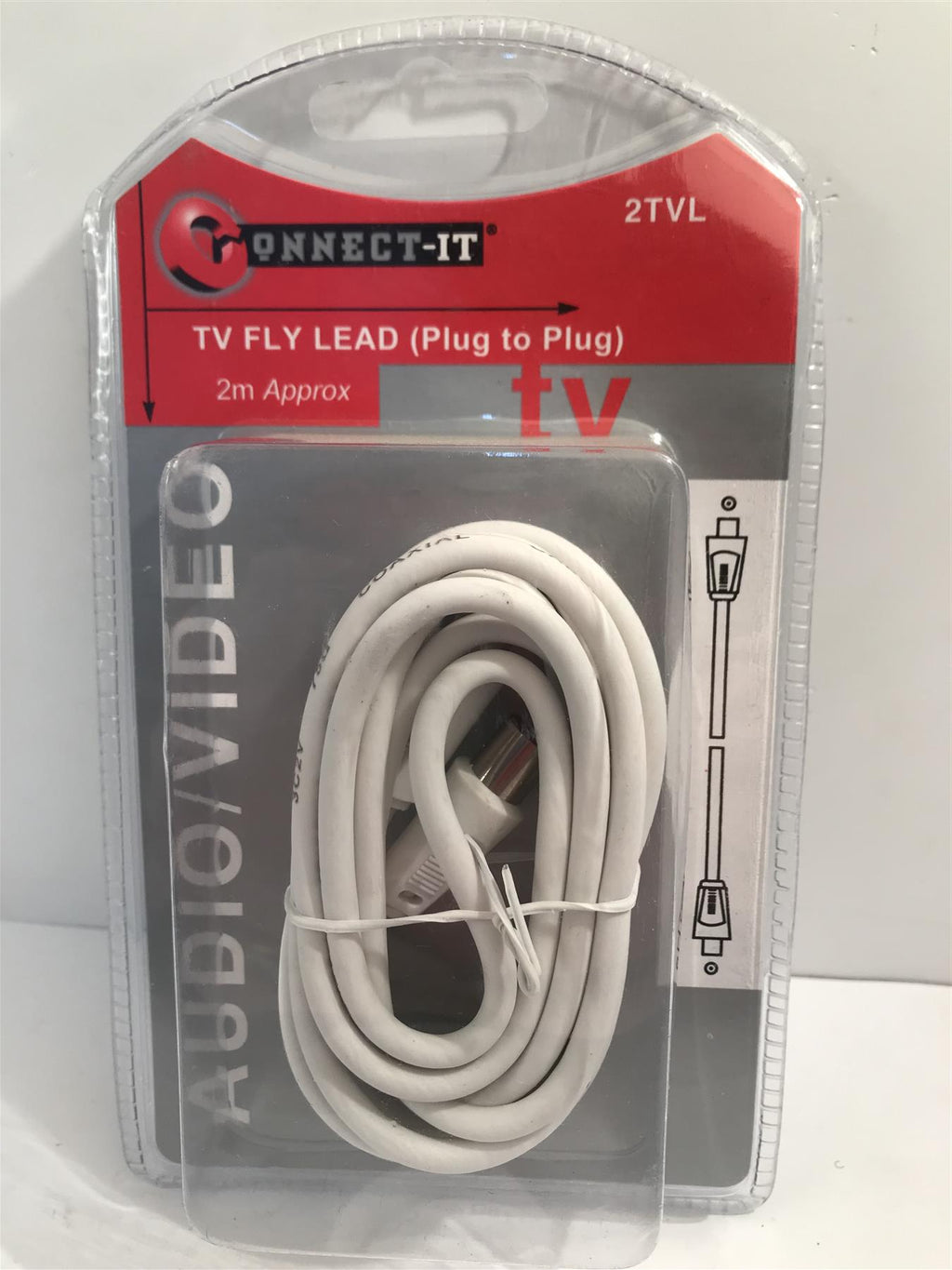 Connect-It TV Fly Lead (Plug to Plug) 2m  2TVL