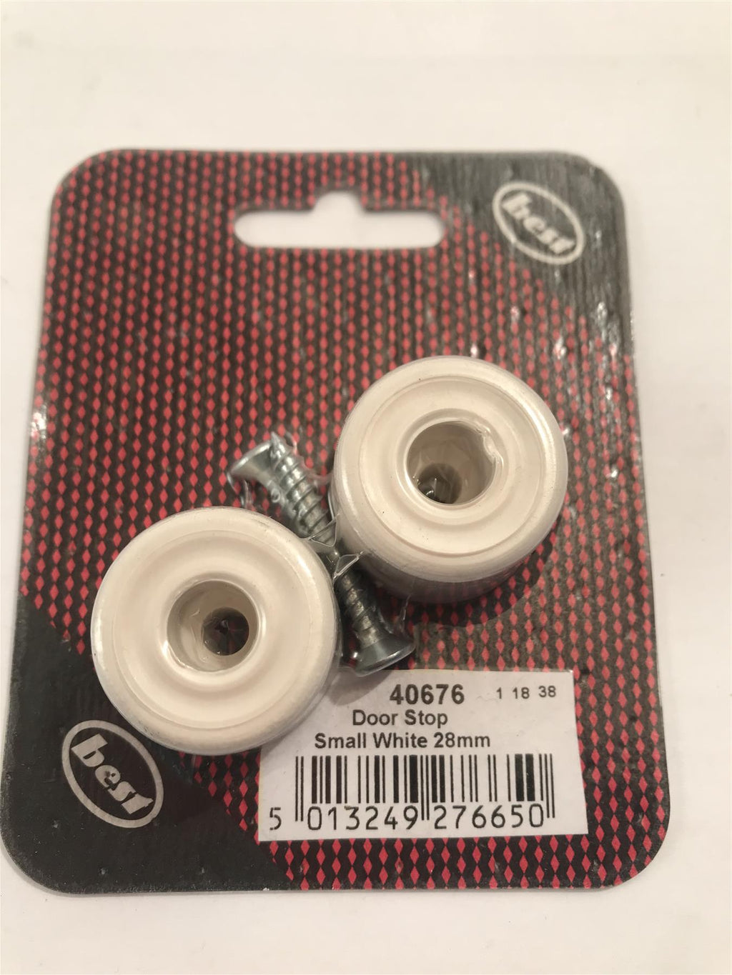 Best Door Stop Small White (2 Pack)  28mm  40676