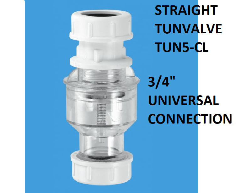 NEW McAlpine Straight Through Non Return Tunvalve TUNDISH TUN5-CL