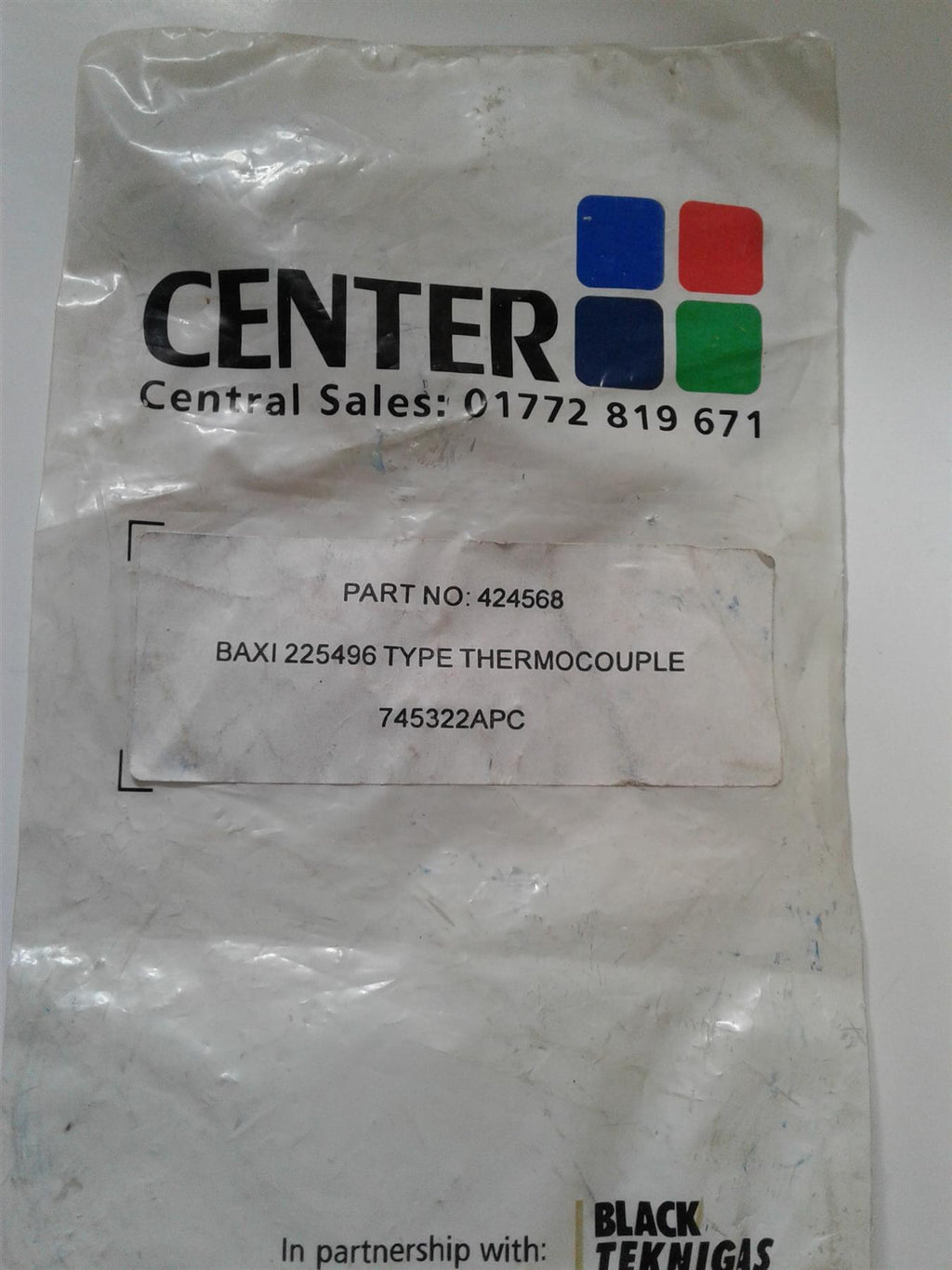 NEW BAXI 225496 BAX 745322APC Thermocouple 424568