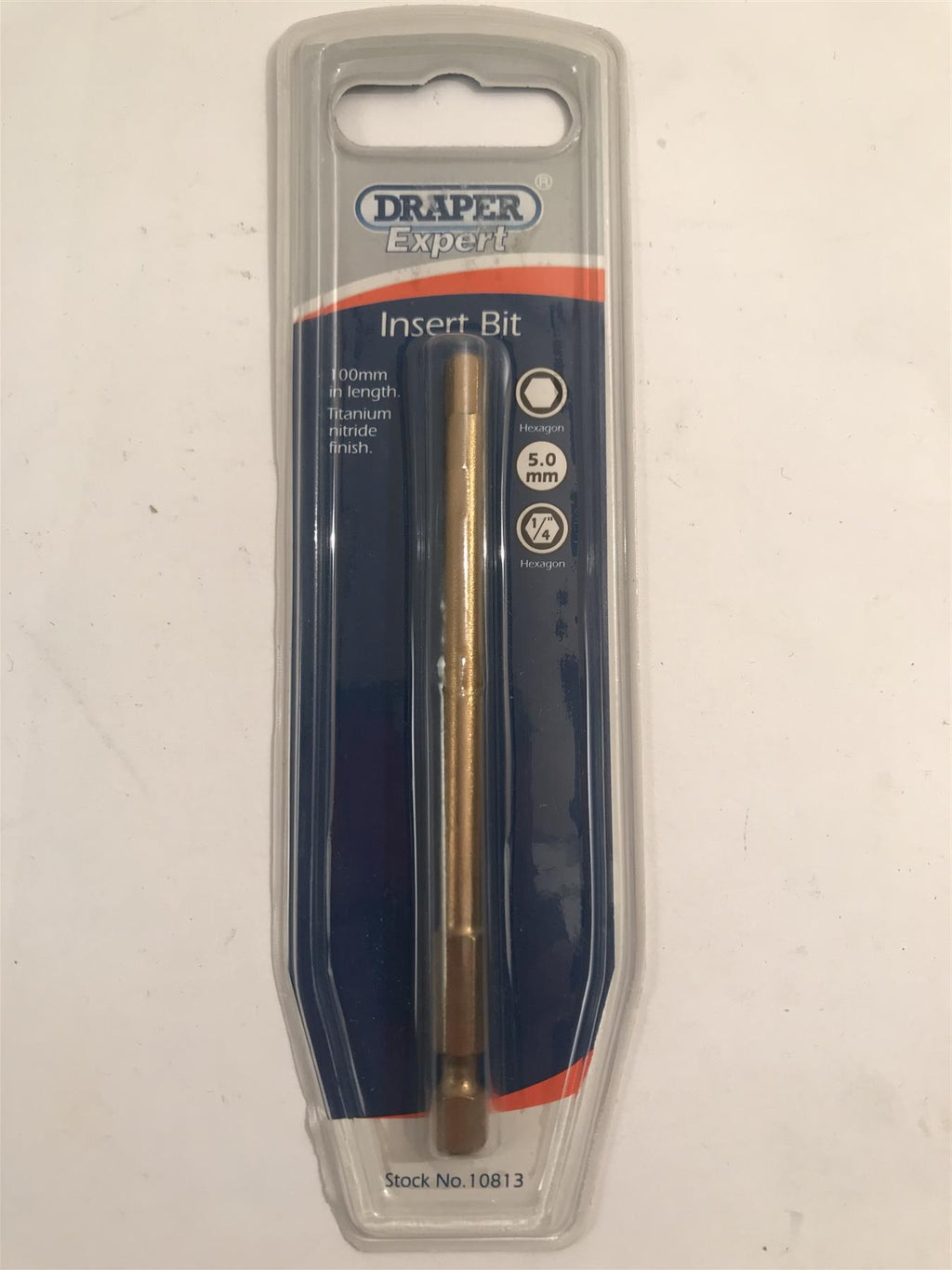 Draper Insert Bit 1/4"  5mm x 100mm Long  10813