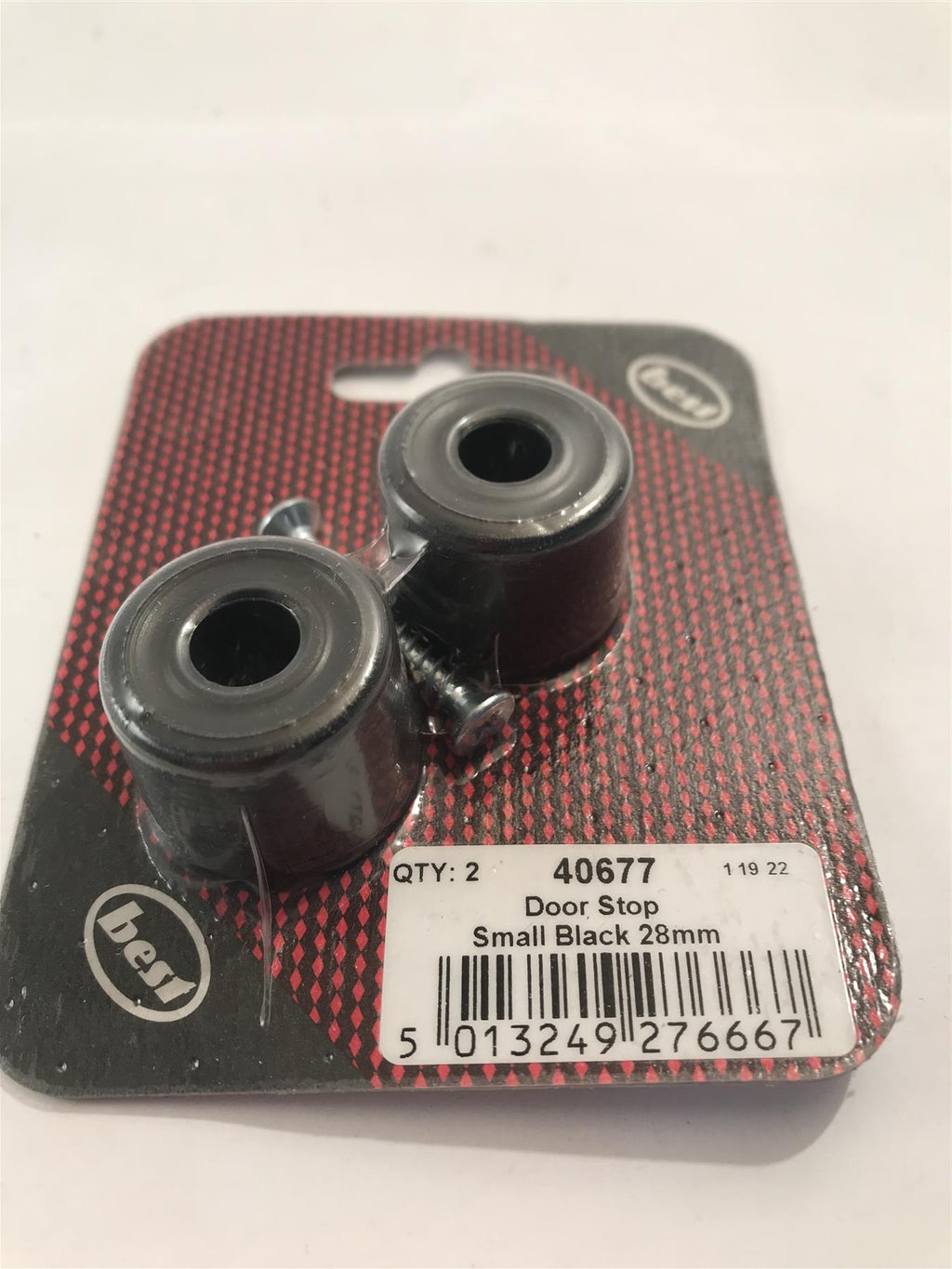 Best Door Stop Small Black 28mm (2 Pack)  40677