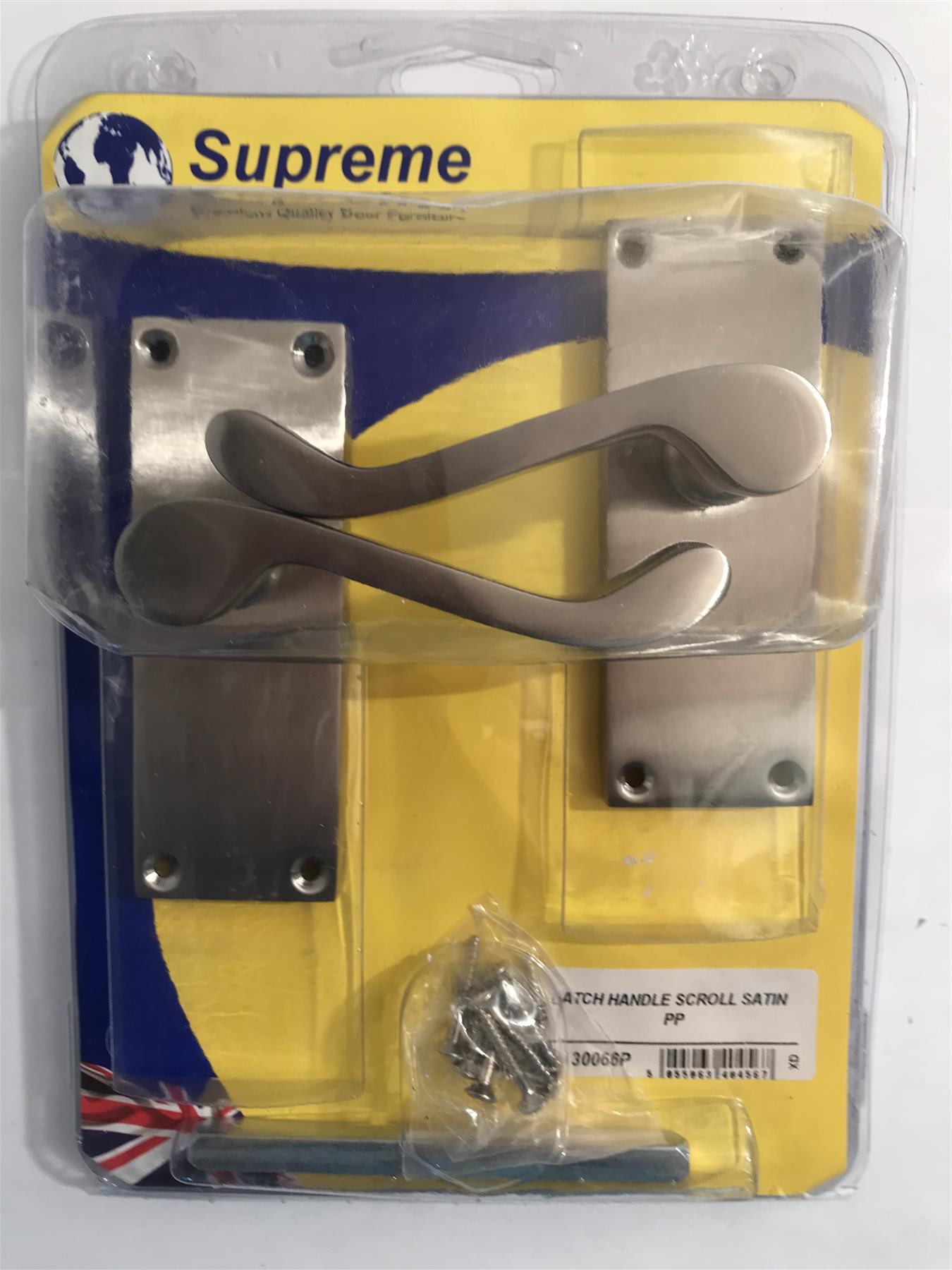 Supreme Latch Handle Scroll Satin Finish  30066P