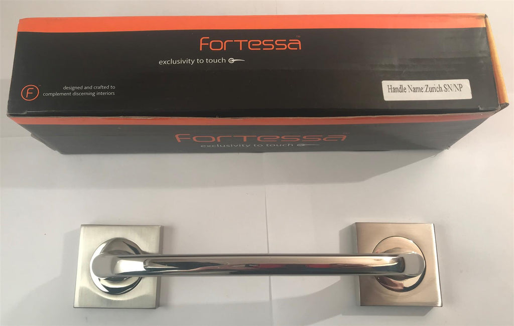 Fortessa FACZUR-SNNP Zurich Satin Nickel/Nickel Polished Door Handle