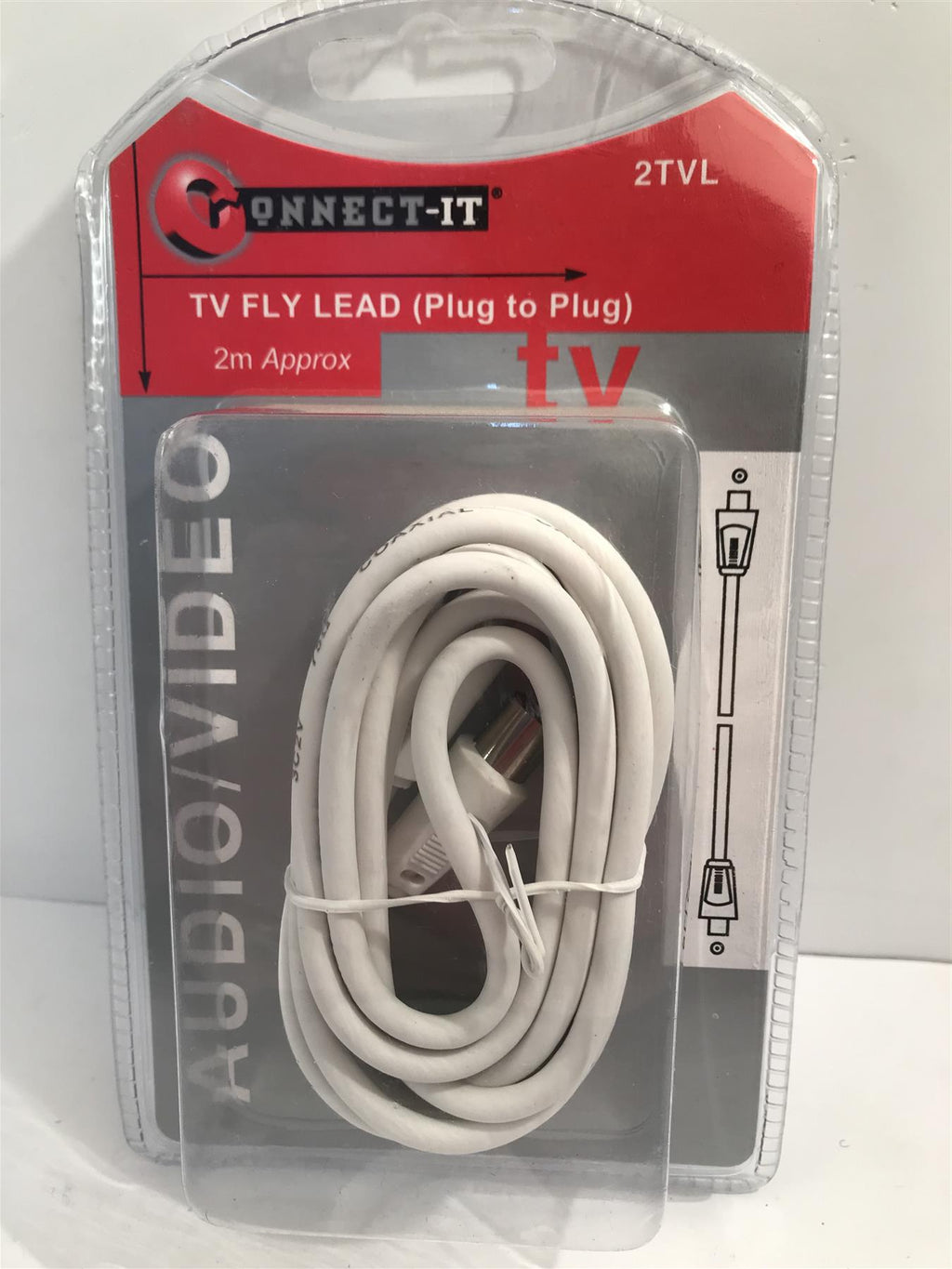 Connect-It TV Fly Lead (Plug to Plug) 2m  2TVL