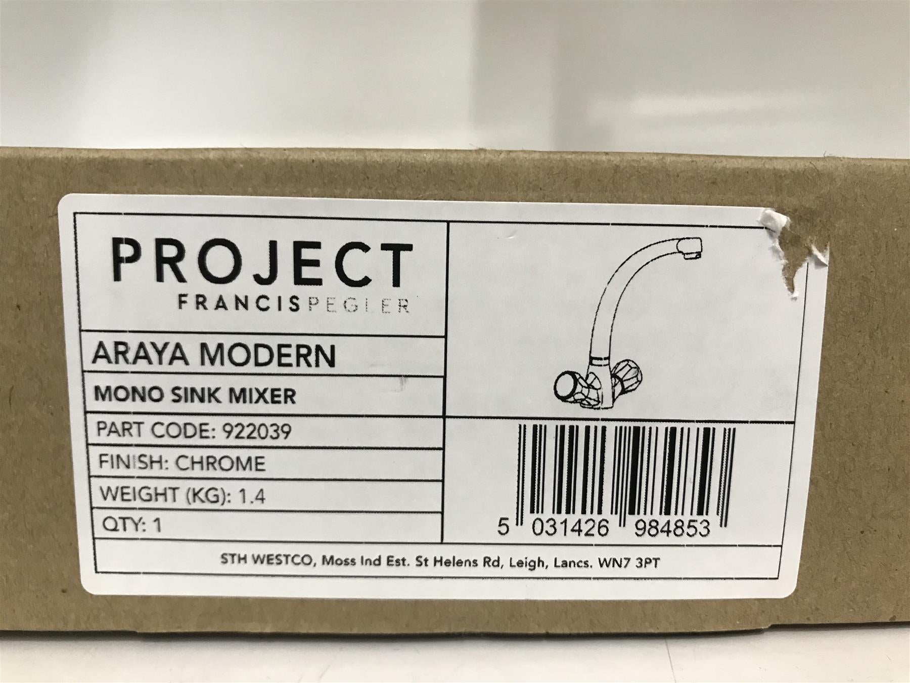 Francis Pegler Araya Modern 922039 Mono Sink Mixer