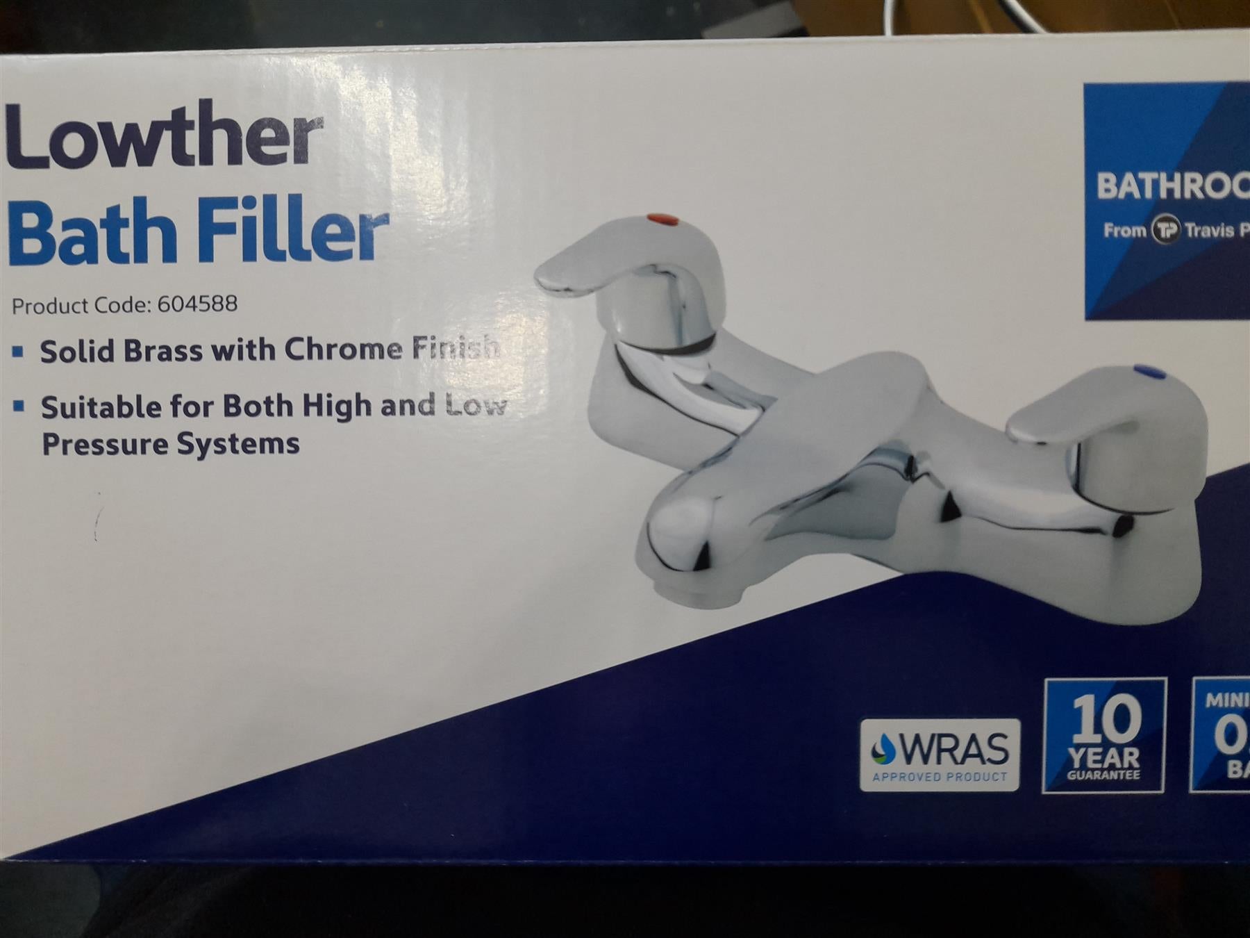 Lowther Bath Filler Mixer Tap Chrome Finish 604588 Travis Perkins