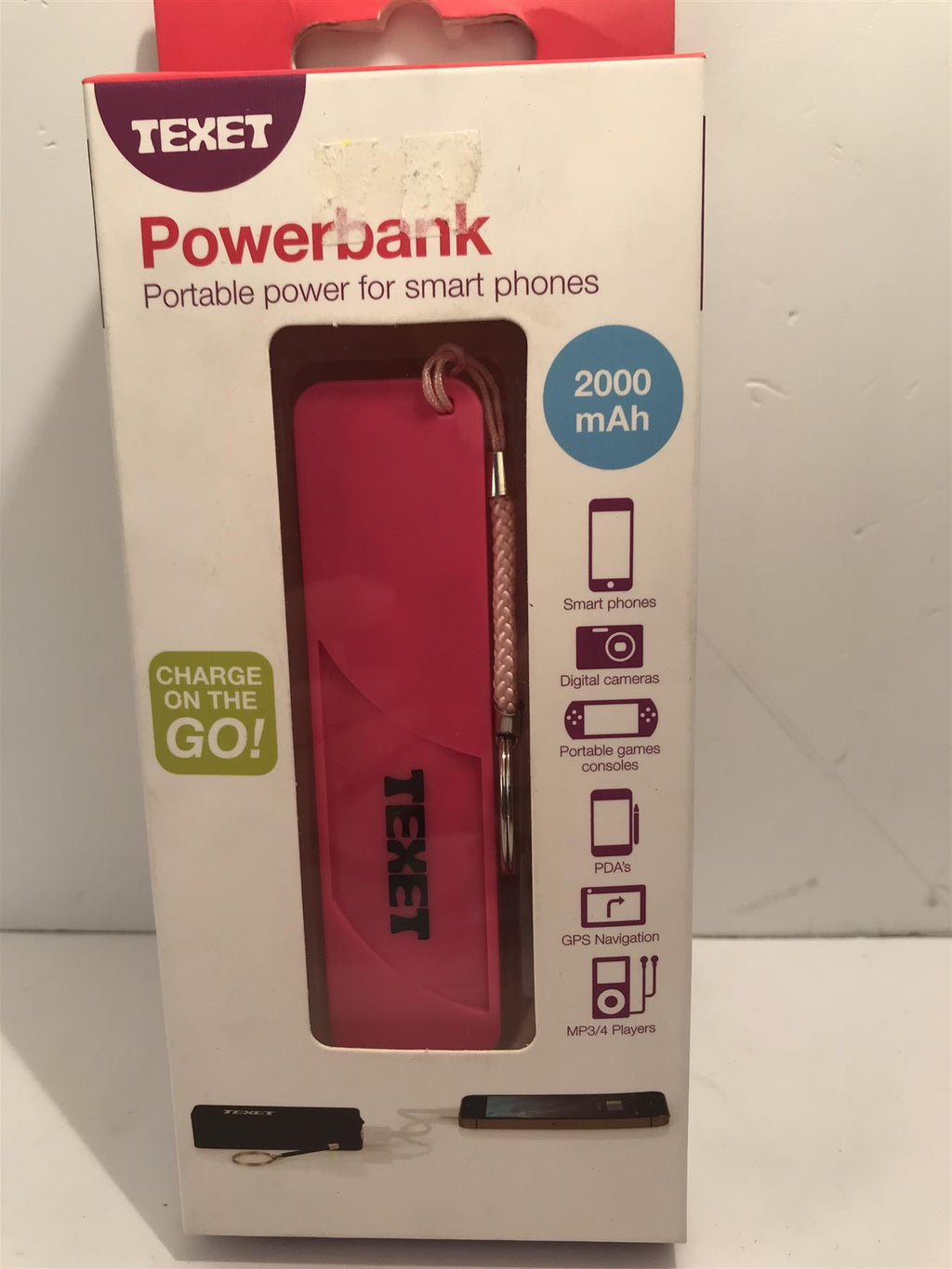 Texet Powerbank - Portable Power for Smart Phones 2000mAh
