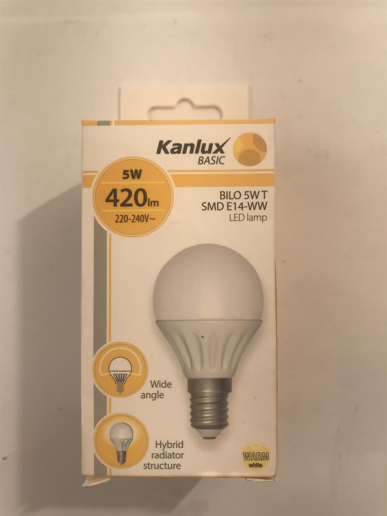 Kanlux BILO 5W T SMD E14-WW LED Gold Ball Lamp 420lm 3000k  23042