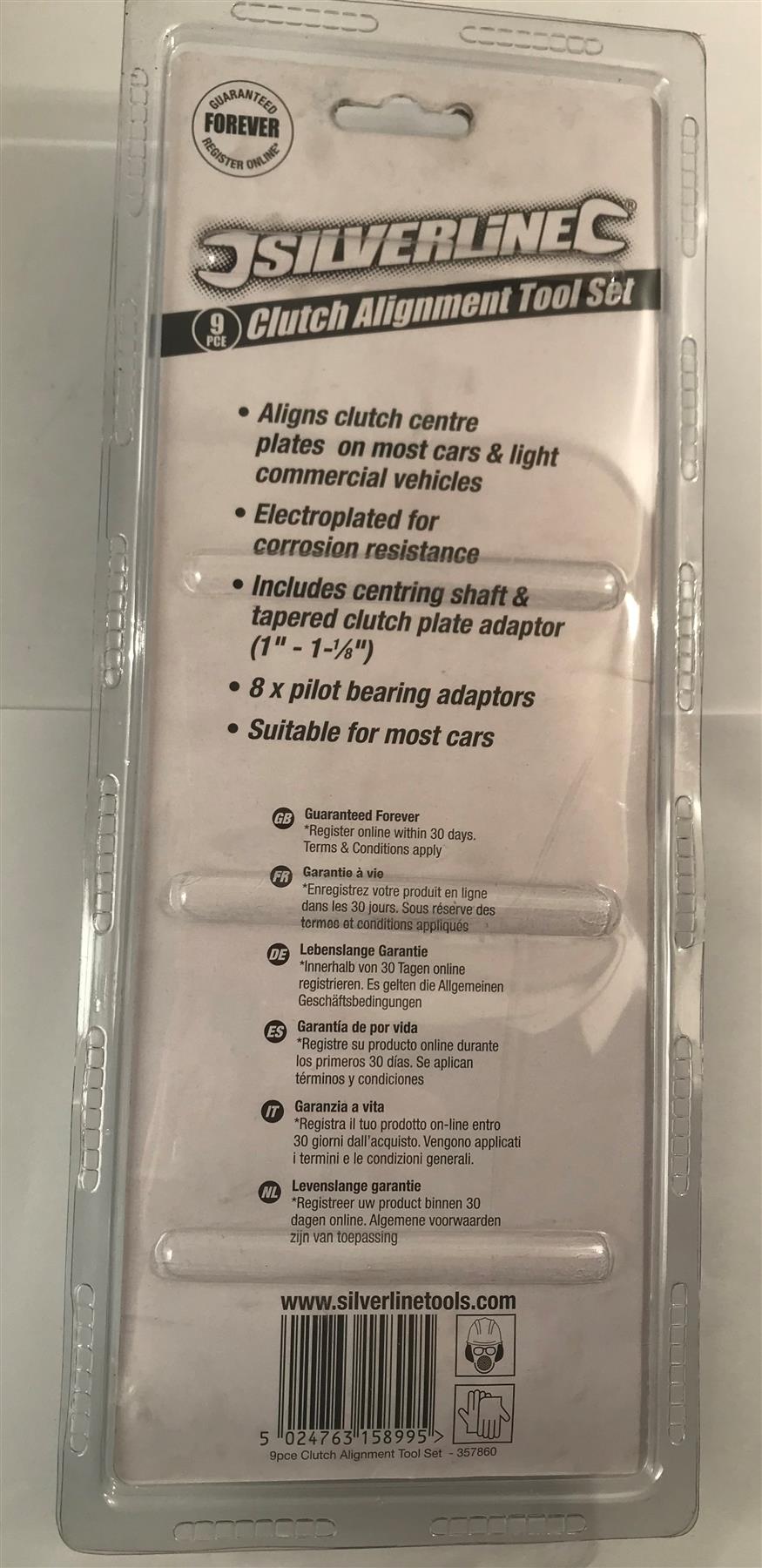 Silverline 9 piece Clutch Alignment Tool Set  357860