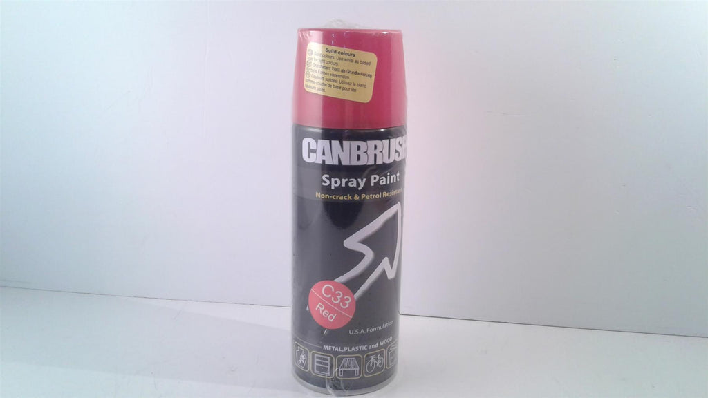 Canbrush Spray Paint C33 Red for metal plastic and wood