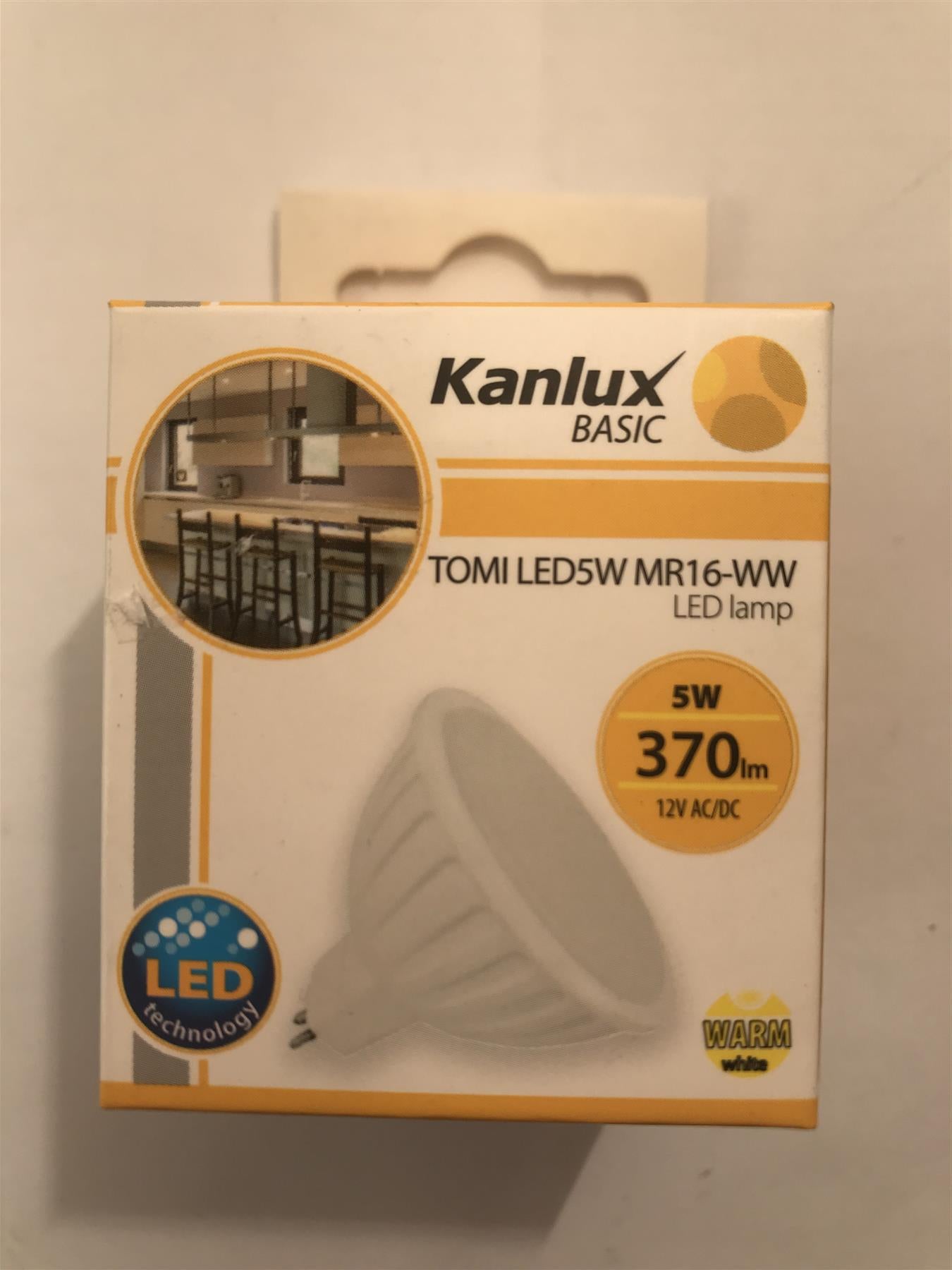 Kanlux TOMI LED 5W MR16-WW 370lm 3000k  22704