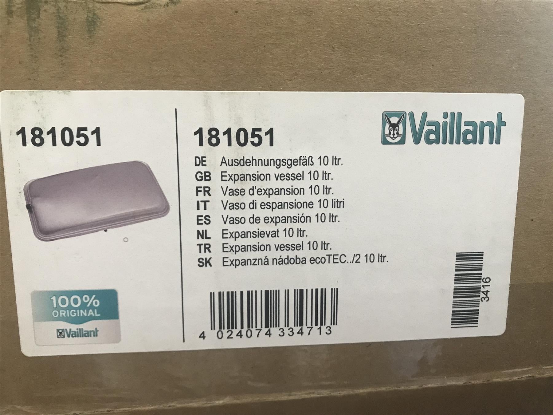 New Original Vaillant 10L Expansion Vessel  181051