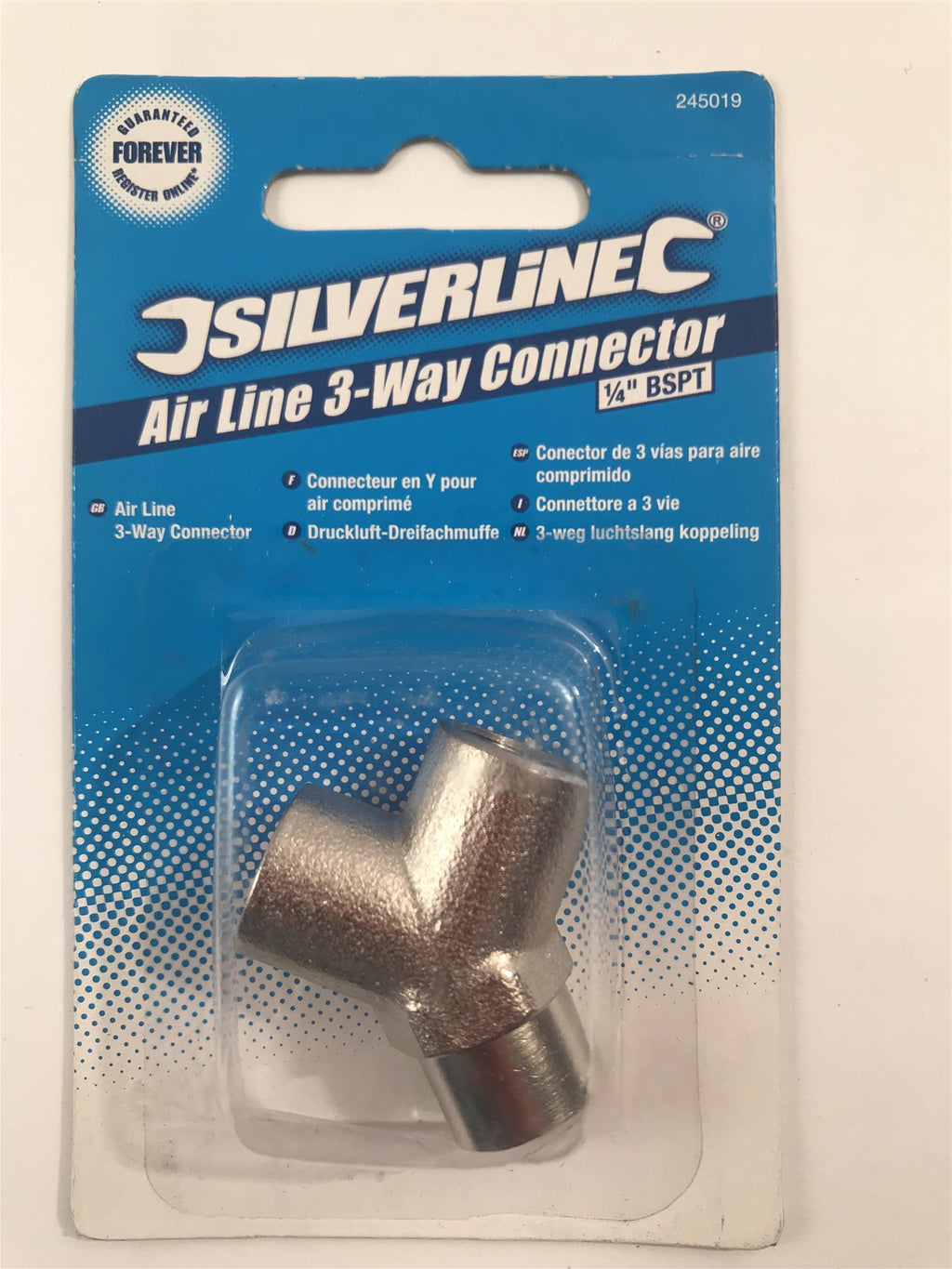 Silverline Air Line 3-Way Connector 1/4"  BSPT  245019
