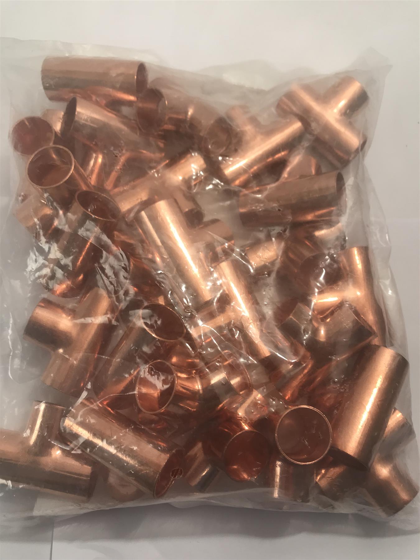 NEW NAVIGATOR COPPER EQUAL TEE 22mm FITTING PACK OF 25