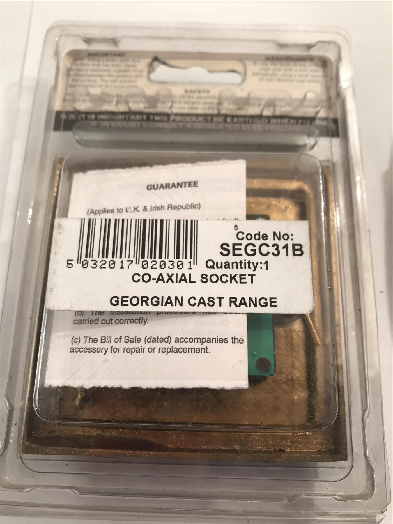 Specialist Co-Axial Socket Georgian Cast Black Insert SEGC31B
