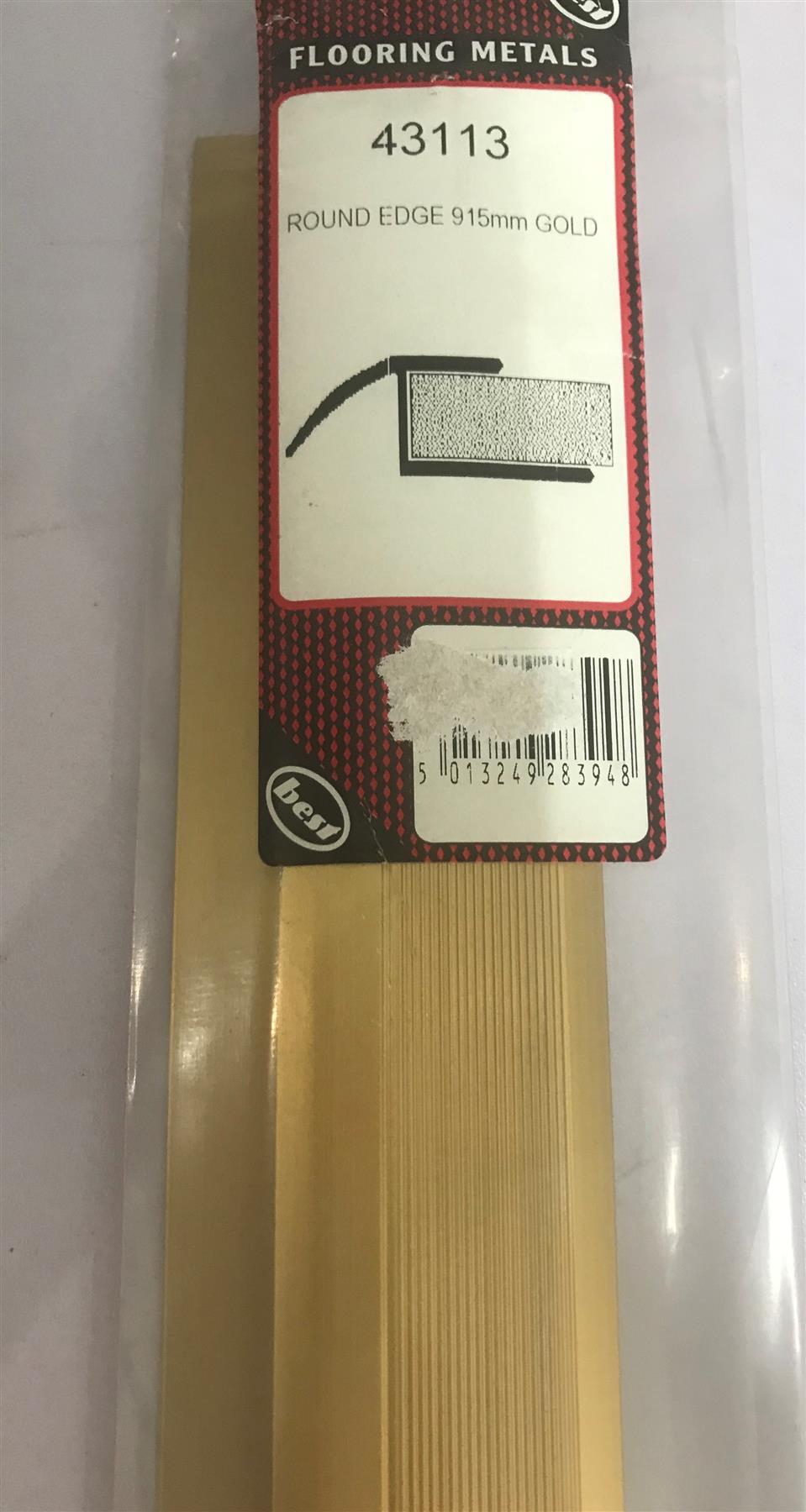 Best Round Edge Carpet to Tile Trim 915mm Gold  43113