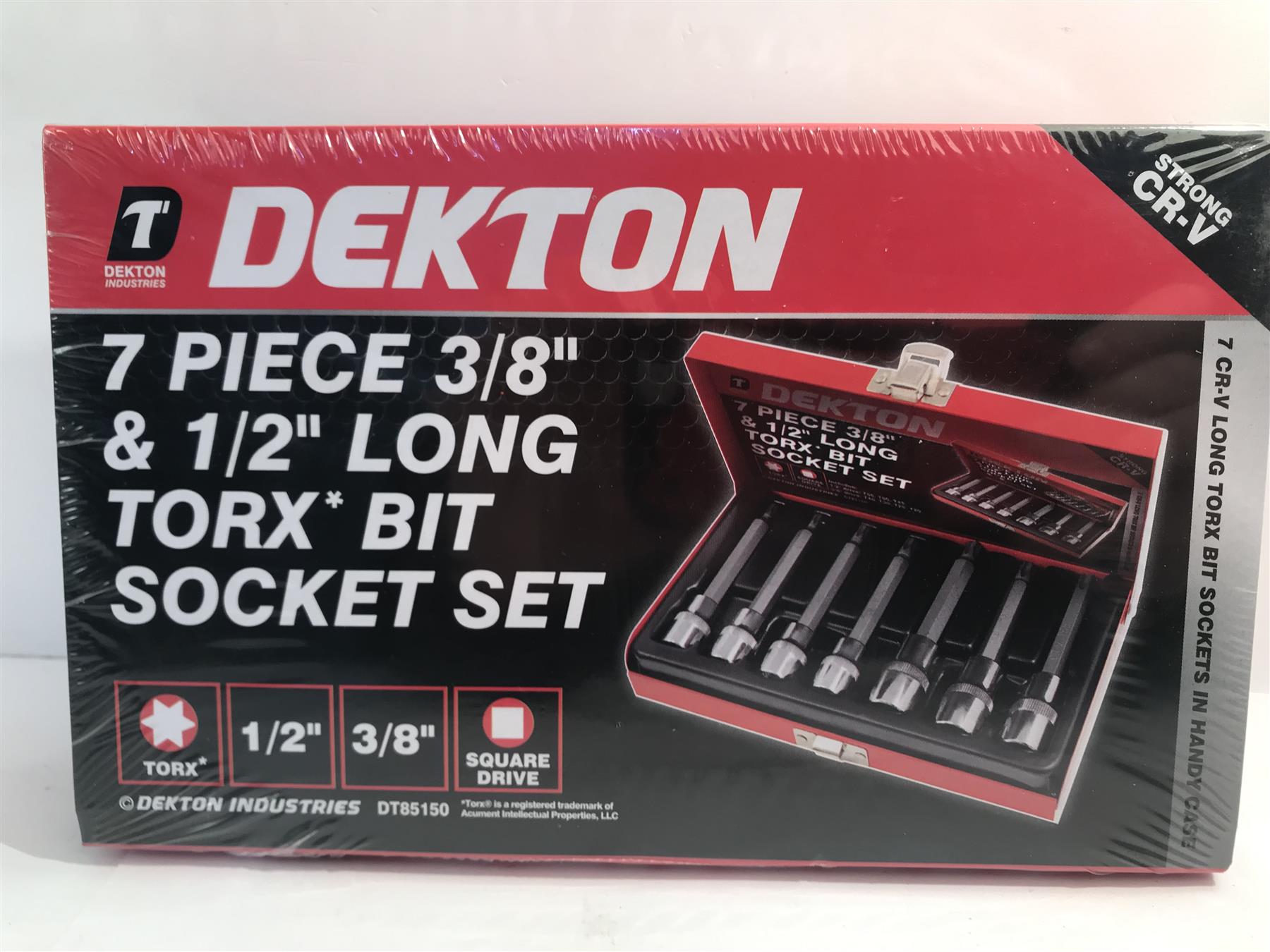 Dekton 7 Piece 1/2" & 3/8" Drive Torx Bit Set  DT85150