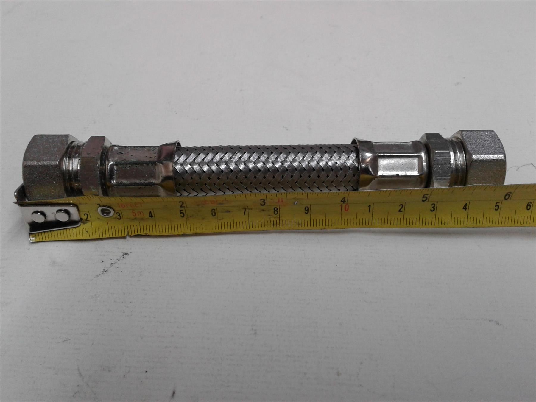 NEW 150MM FLEXI WATER TAP HOSE BRAIDED PIPE 15mmX15mm