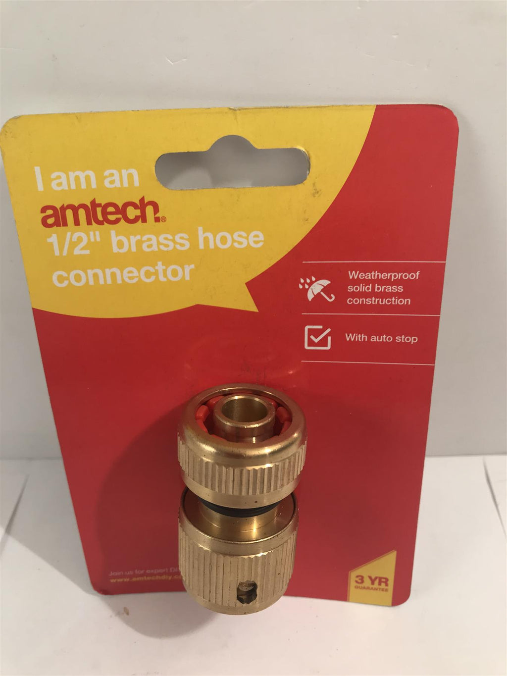 Amtech 1/2" Brass Hose Connector  U2517