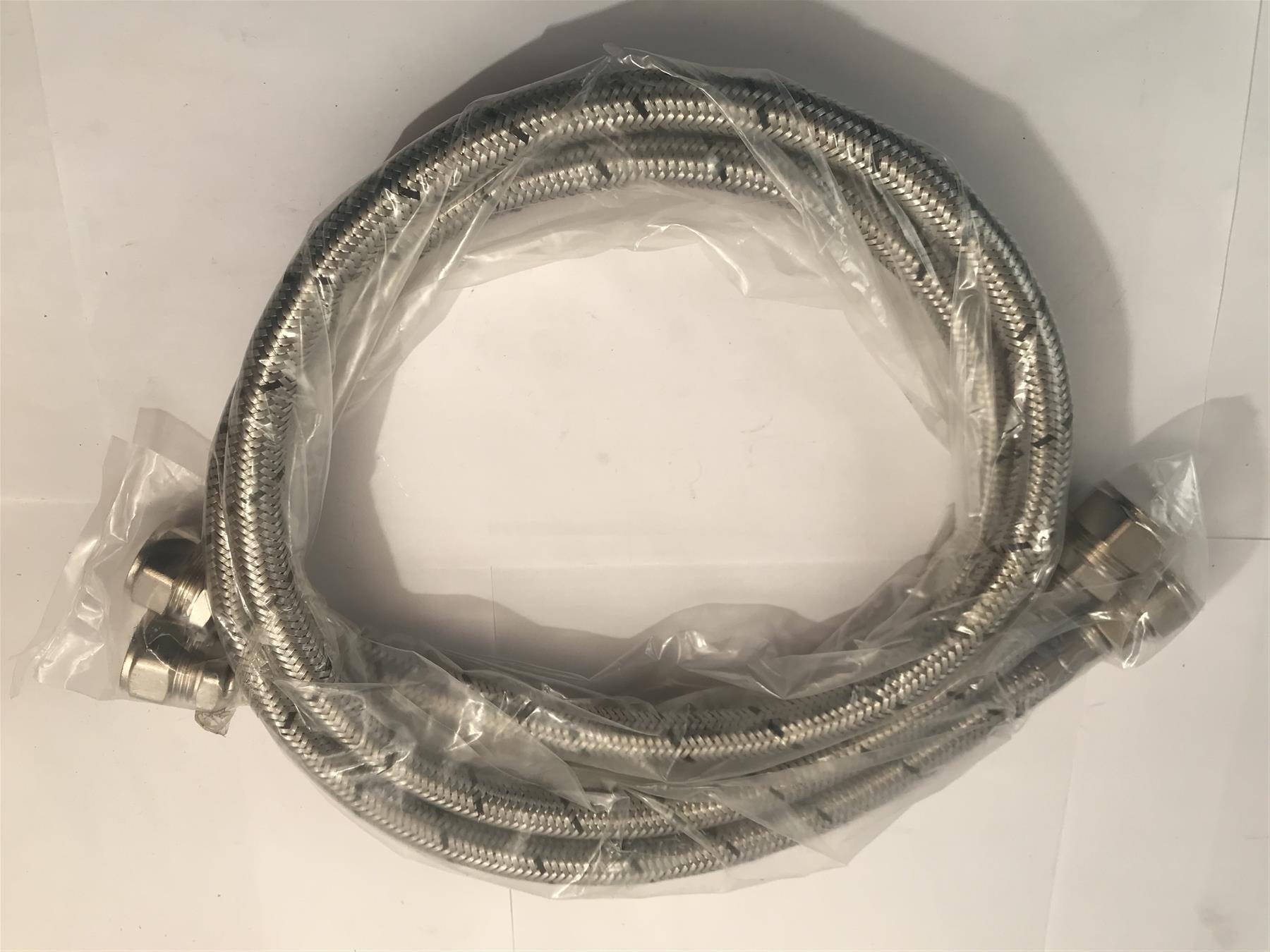 15mm x 15mm Pipe Flexible Braided Compression Connector Extra Long 900mm