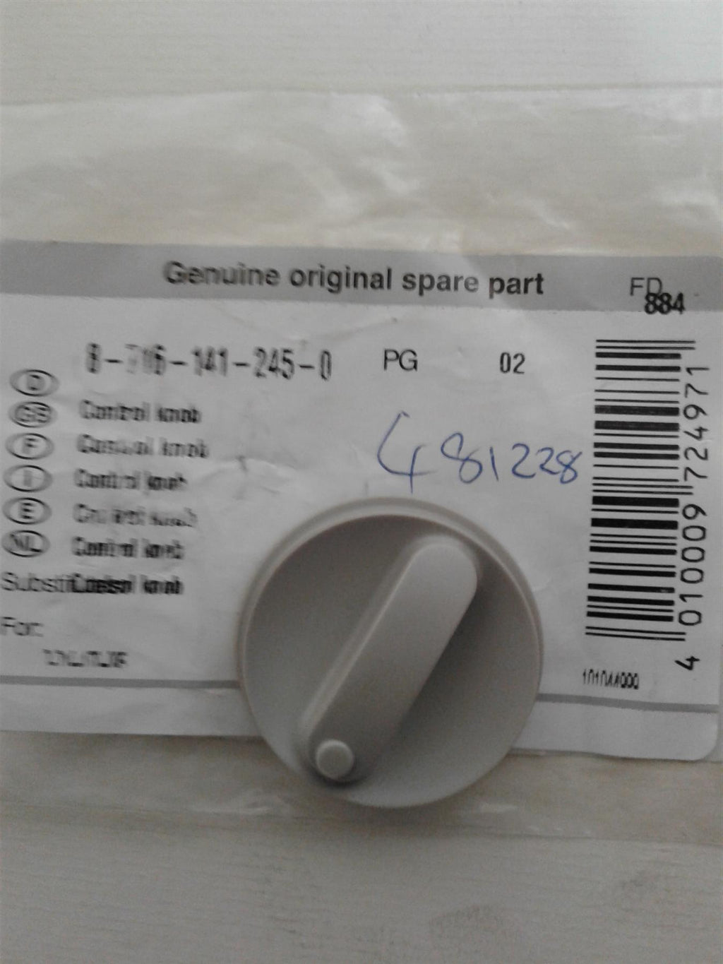 NEW BOSCH WORCESTER CBI BOILER 87161412450 CONTROL KNOB DIAL