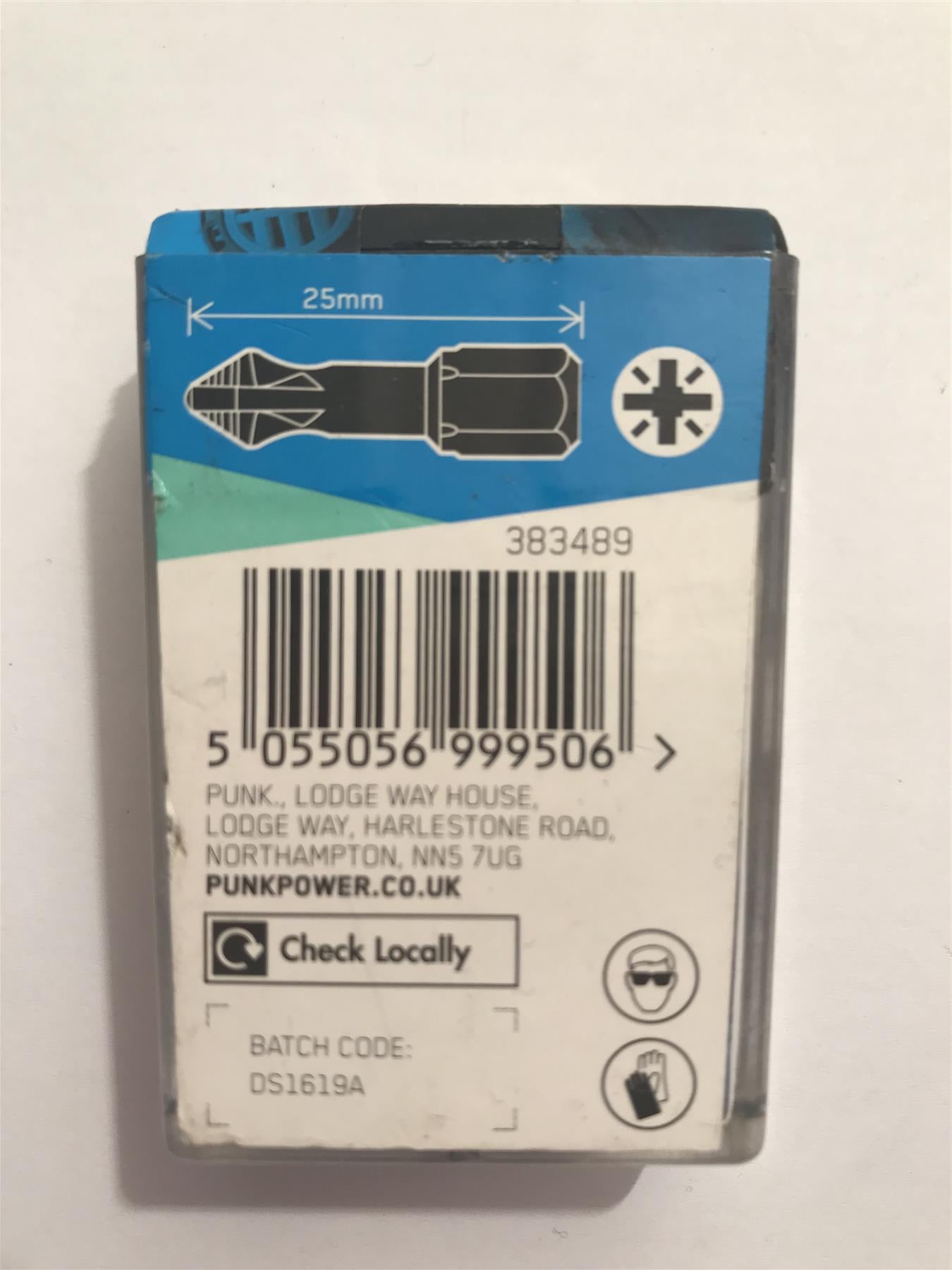 Punk Screwdriver Bits Set PZ1 25mm 25pc  383489