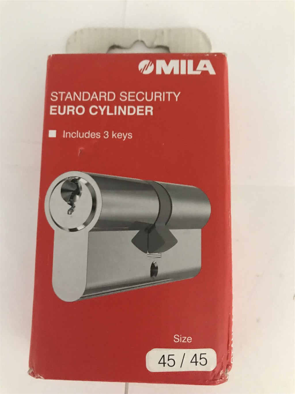 Mila Standard Security Euro Cylinder 45/45 Chrome includes 3 keys BX4545EDPCM6