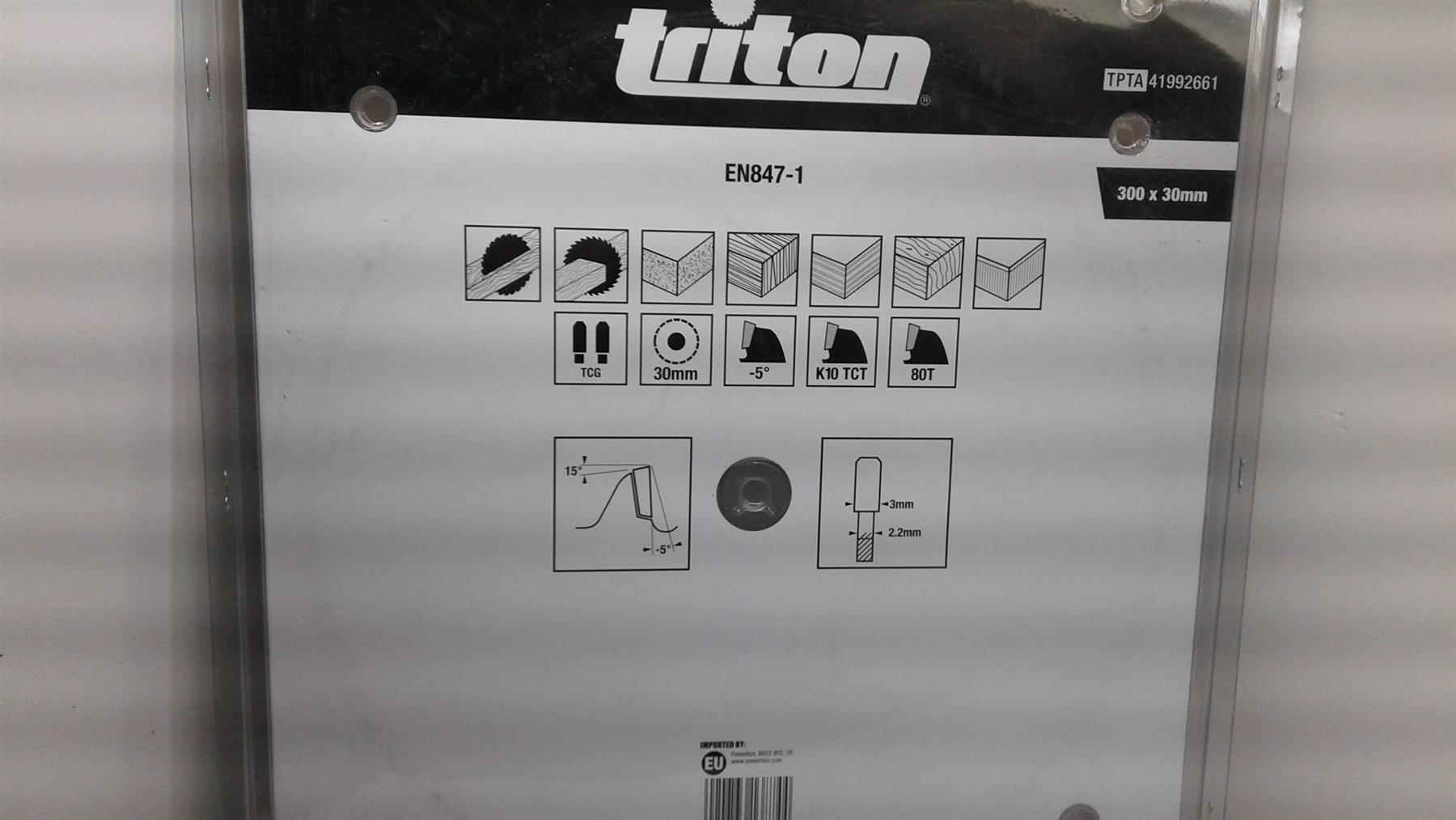 Triton Woodworking Saw Blade 300 X 30mm 80T