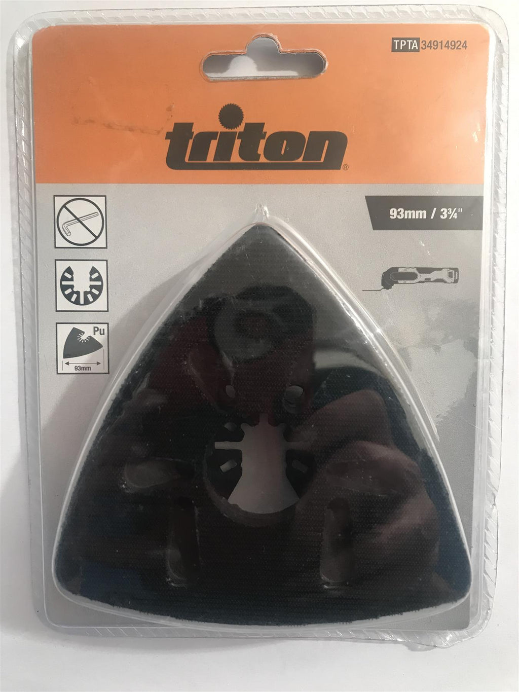 Triton EVA Hoop & Loop Sanding Pad 93mm / 3¾"  914924
