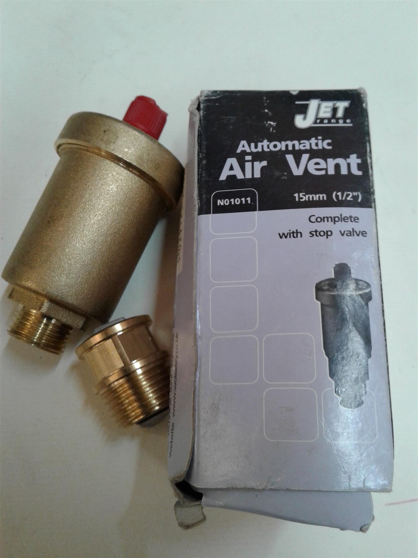 NEW JET RANGE AUTO AIR VENT STOP VALVE WATER 15mm 1/2 N01011