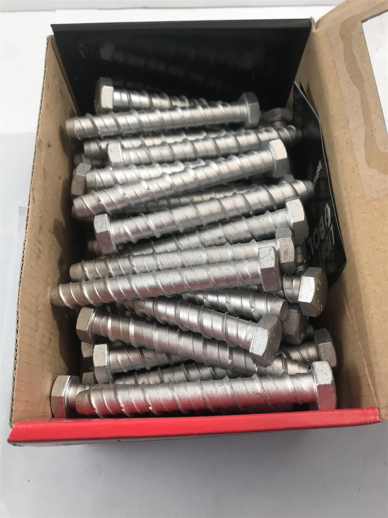 Lightning Bolt - Hex Head M12 x 100mm - Concrete Bolts - Box of 50  LGB12100