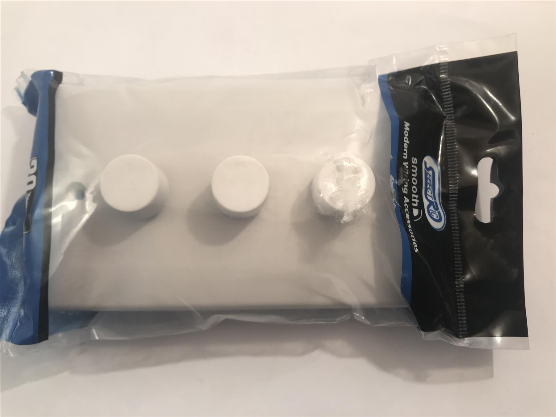 Selectric Smooth Push Dimmer Switch 3 Gang 400W  SSL511