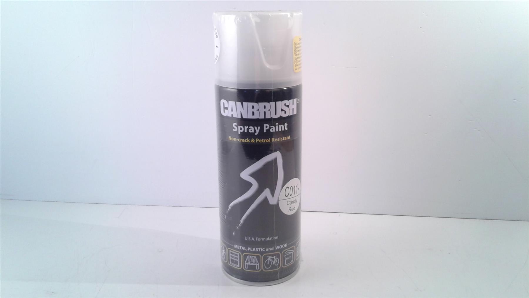 Canbrush Spray Paint C011 Candy Red for metal plastic and wood