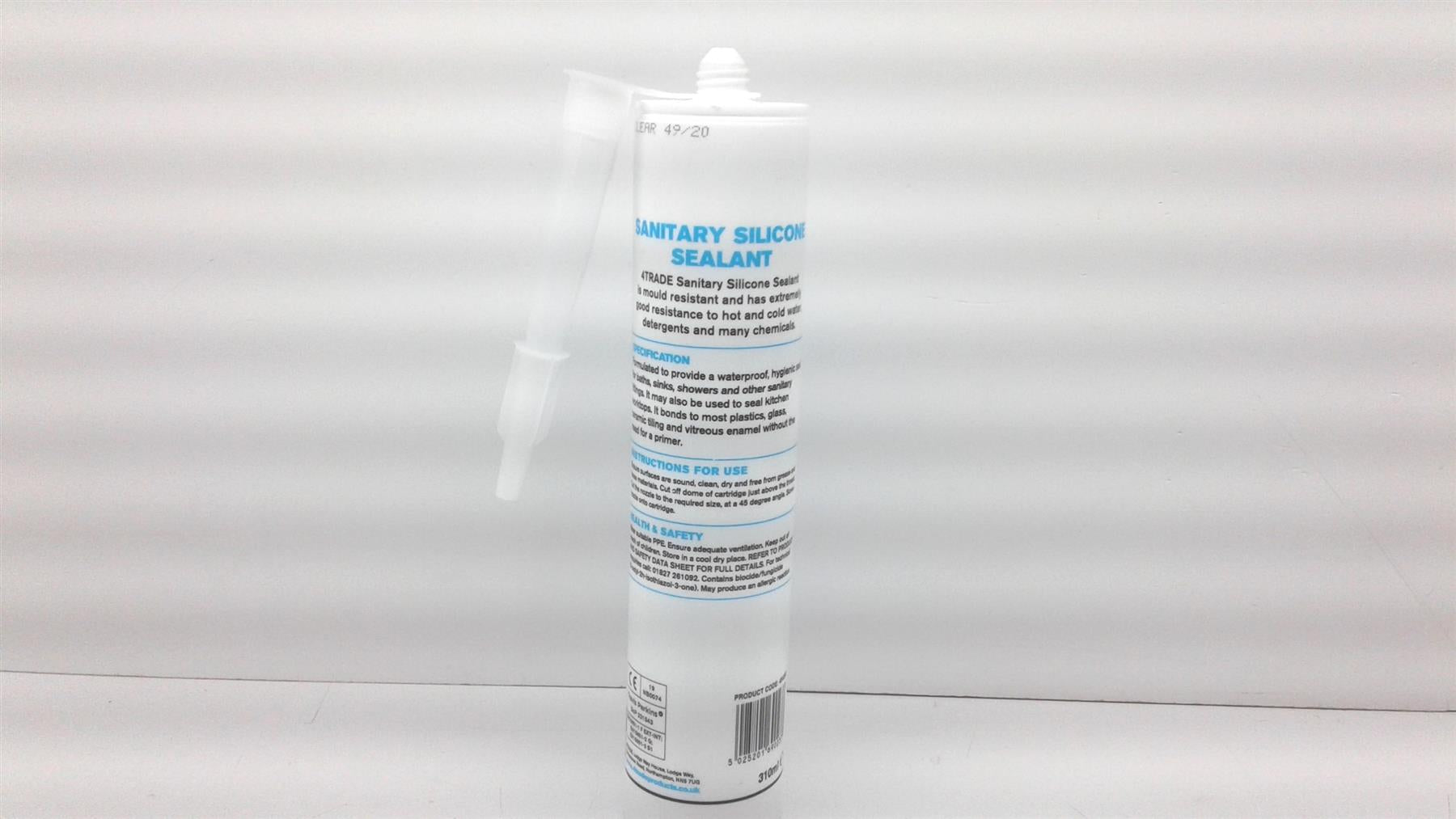 4Trade Sanitary Silicone Sealant Clear 310ml