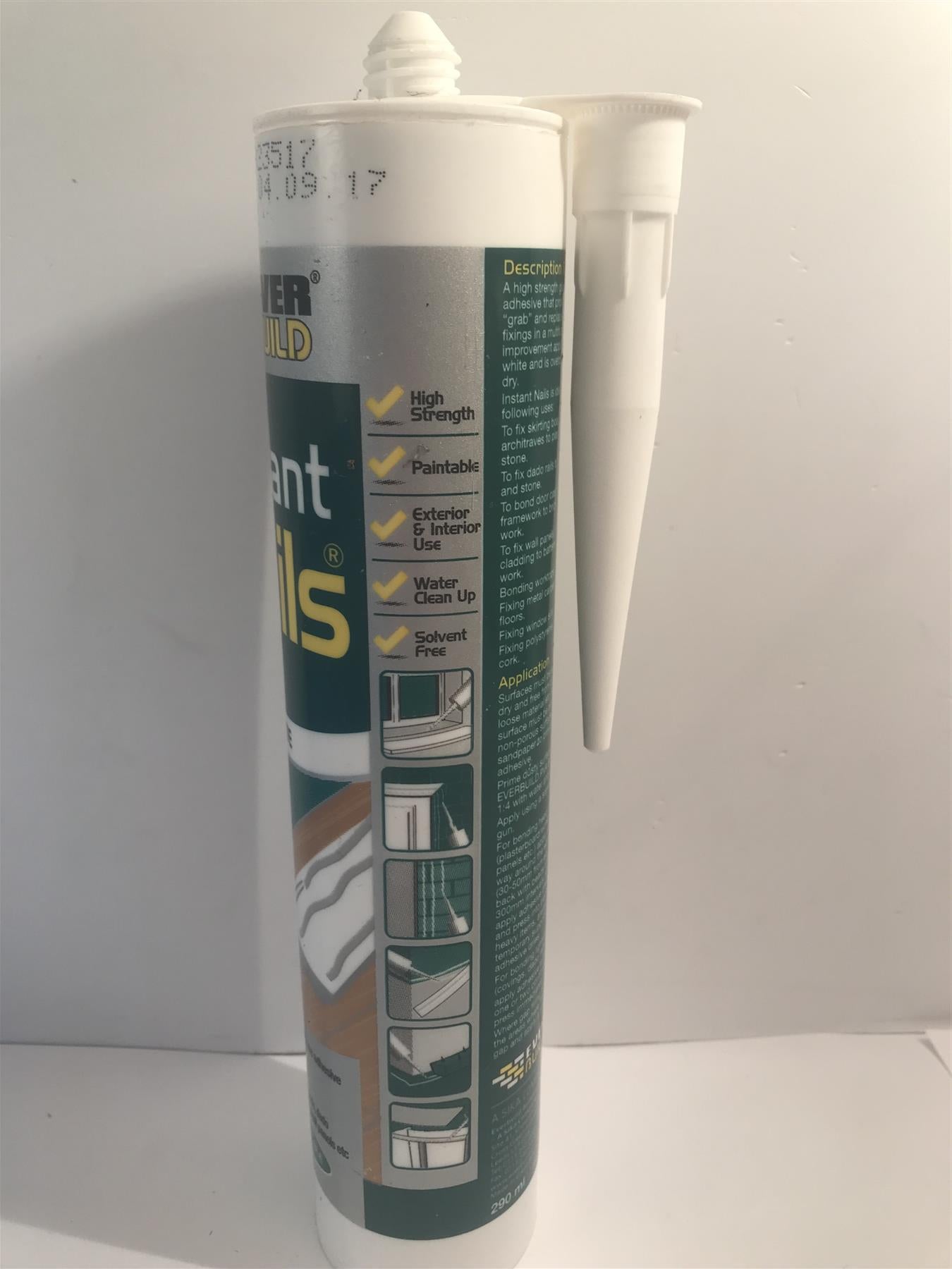 Everbuild Instant Nails White Adhesive - 290ml