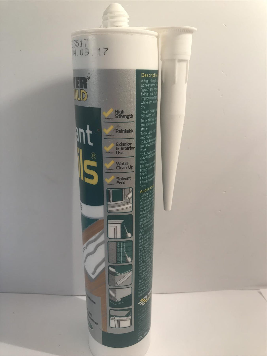 Everbuild Instant Nails White Adhesive - 290ml
