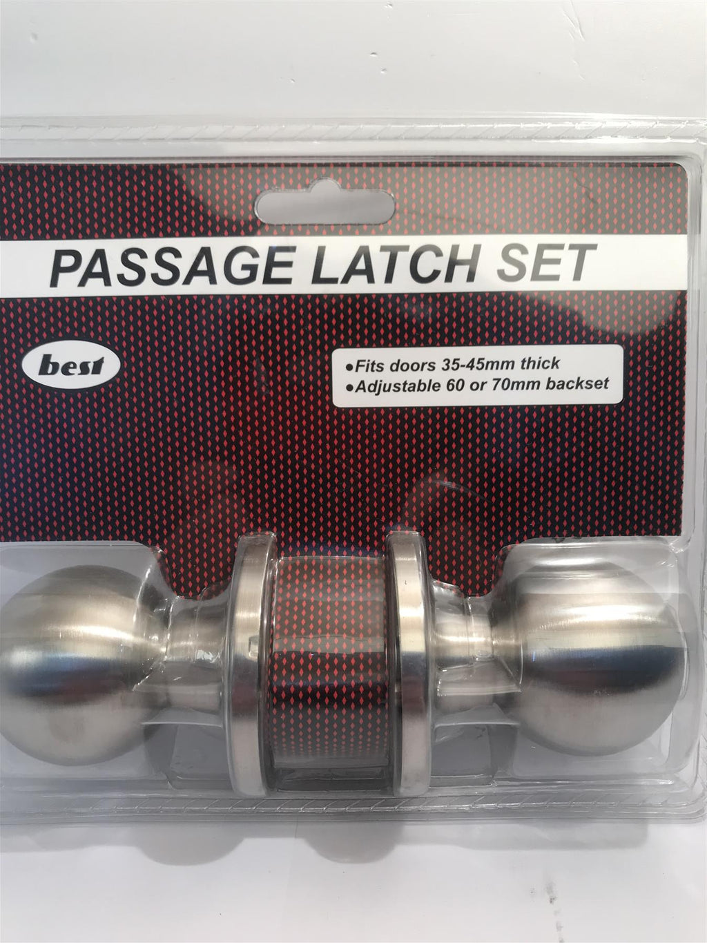 Passage Latch Door Knob Set Satin Stainless Steel 40864