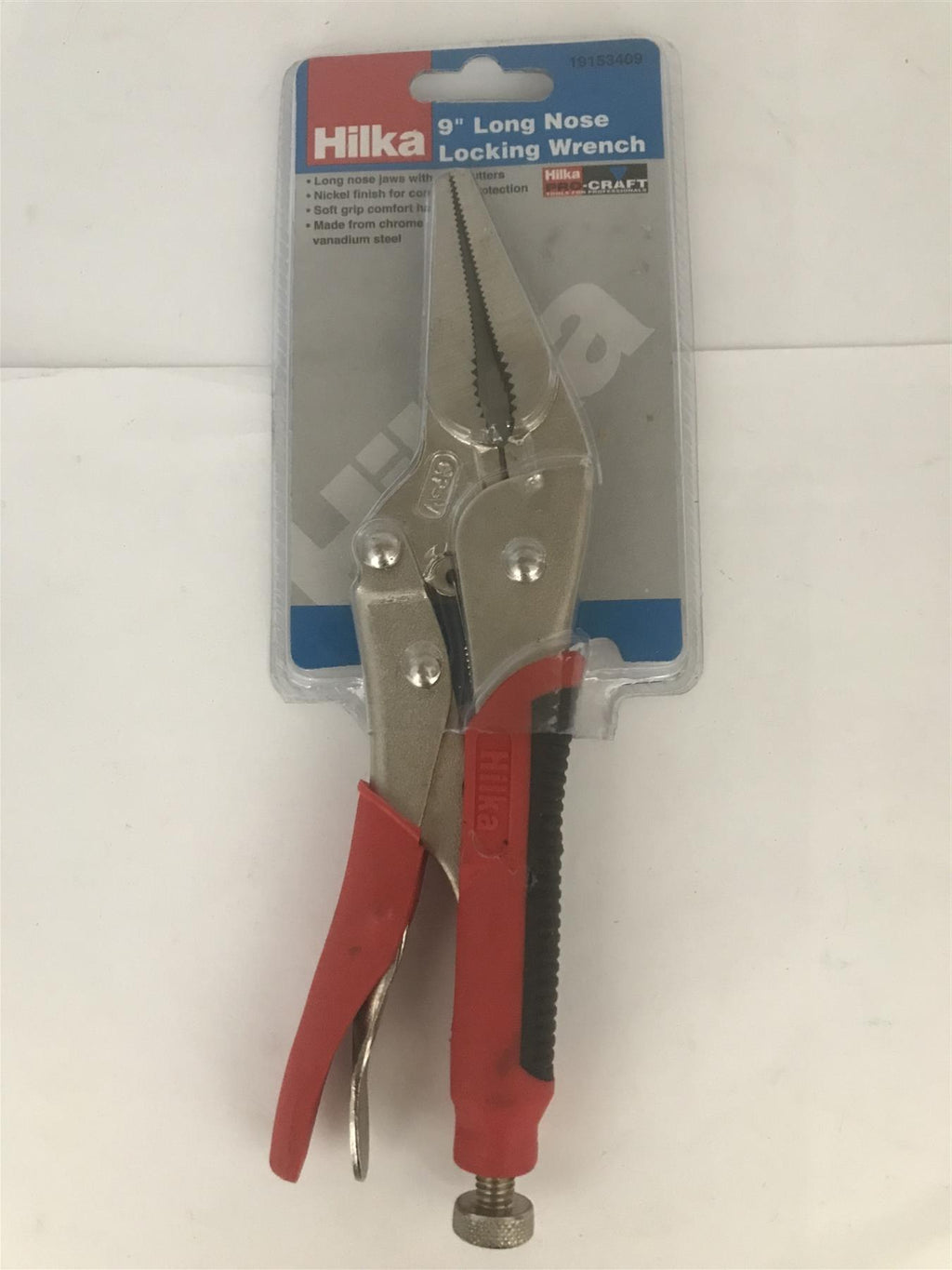 Hilka 9" Long Nose Locking Wrench Soft Grip 19153409