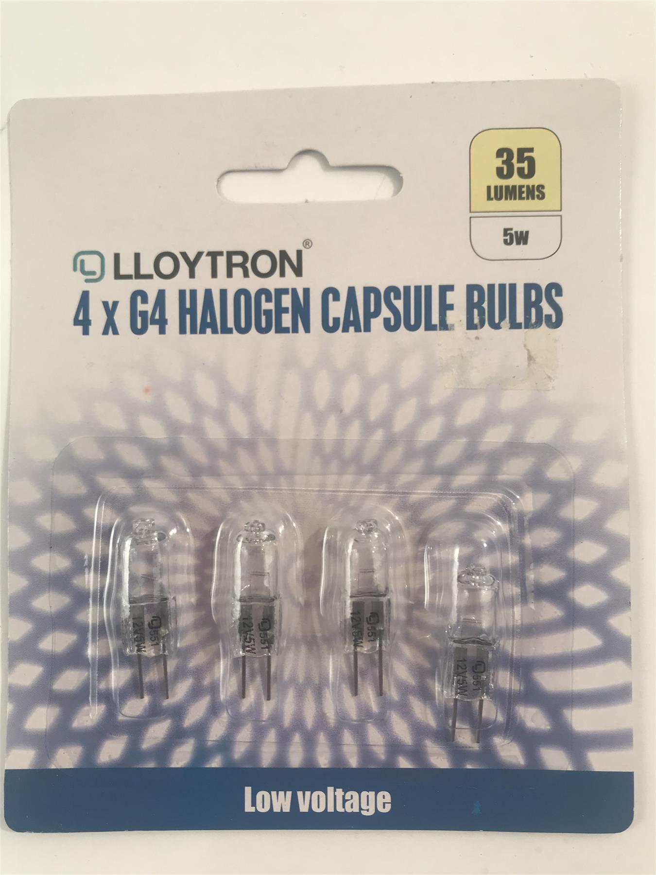 Lloytron G4 5W 35lm 2800k Capsule Bulb 2 Pin Warm White  4Pk B3208