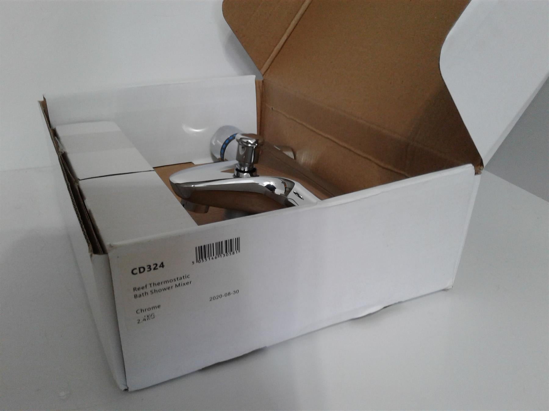 Nuie Reef Thermostatic Bath Shower Mixer Tap - Chrome