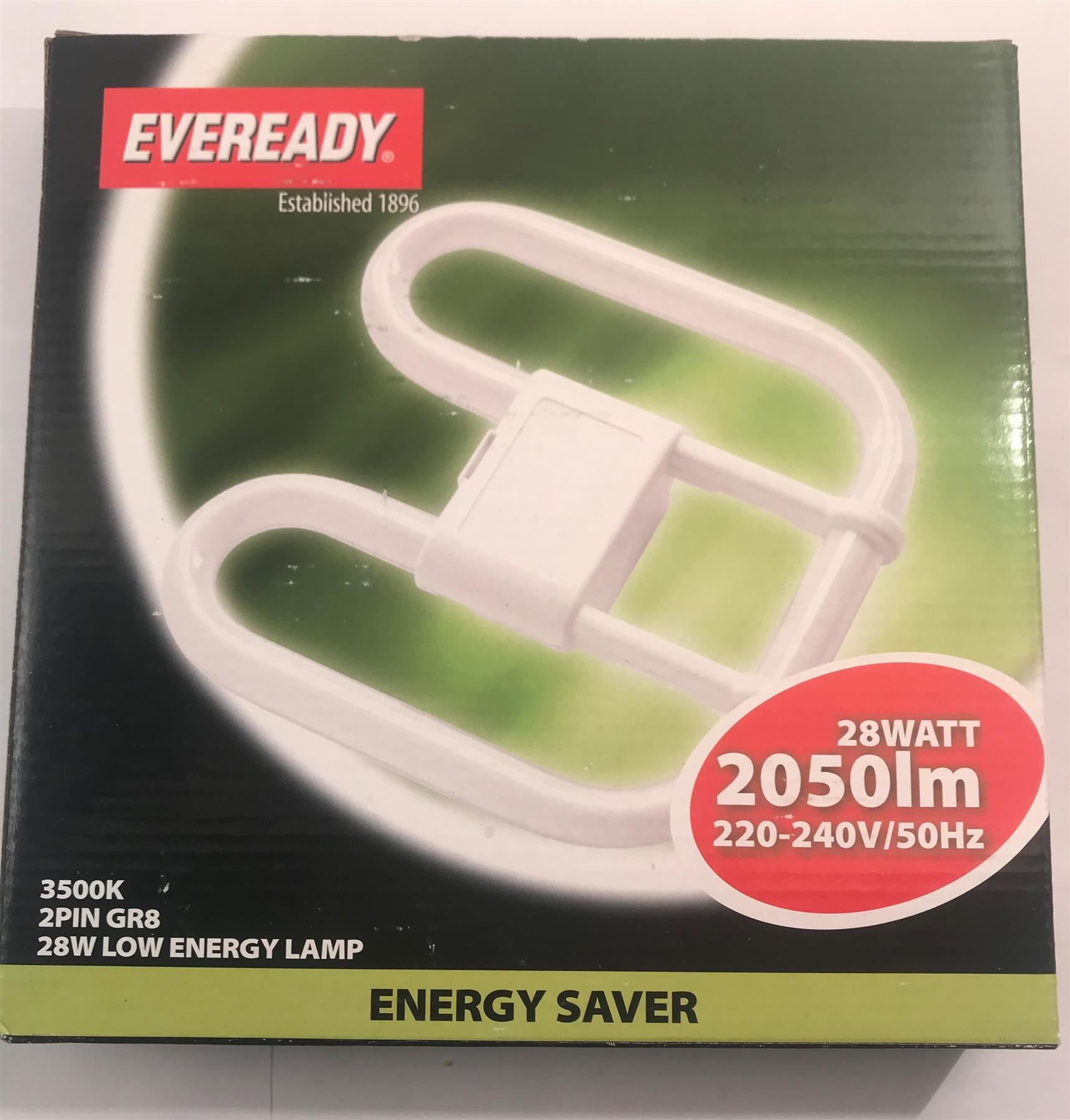 Eveready 2D Low Energy Saver Lamp Bulb 2 Pin GR8 28W 3500k 2050lm