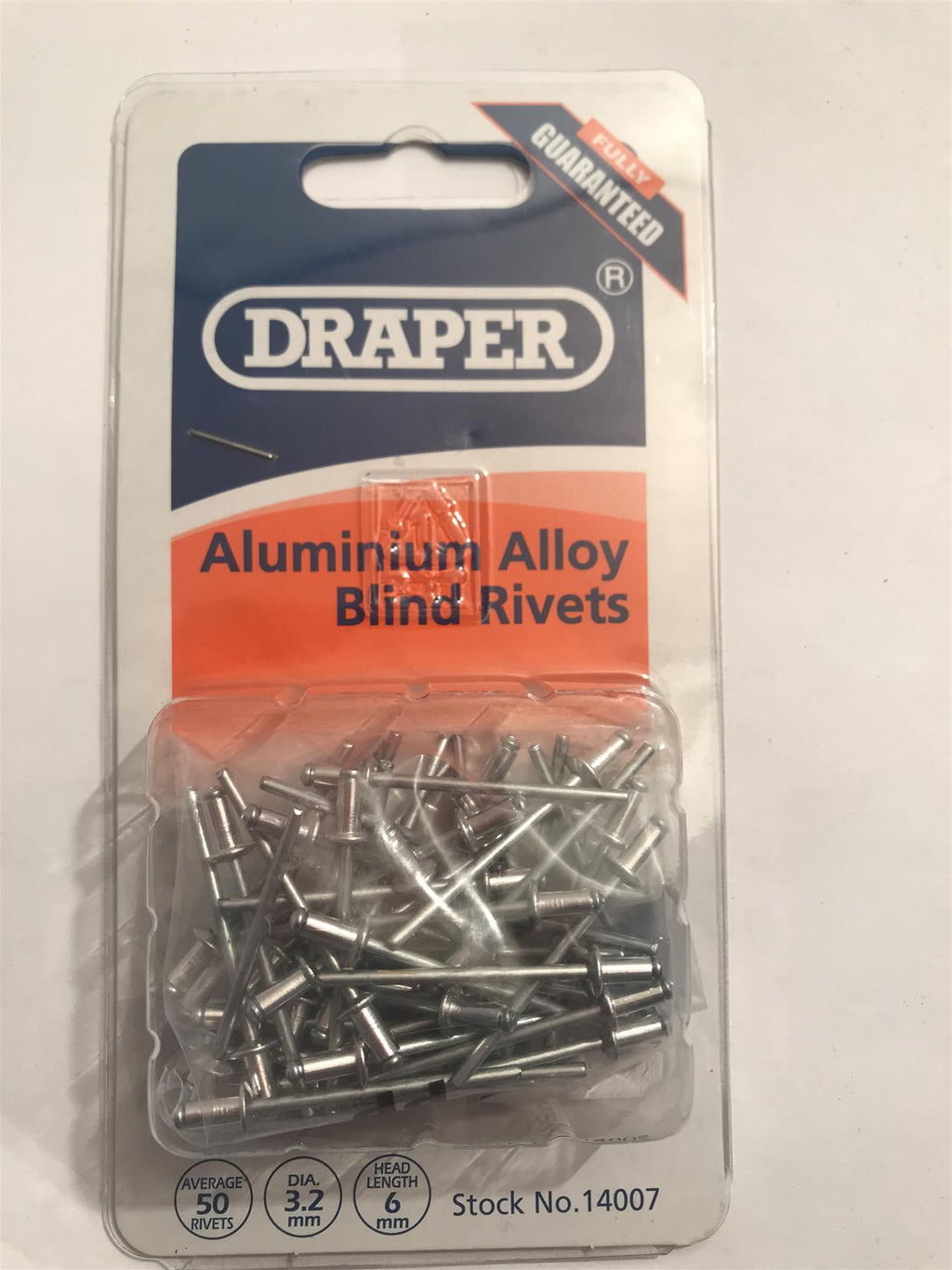 Draper Blind Rivets 3.2 x 6.0mm (Pk 50) 14007