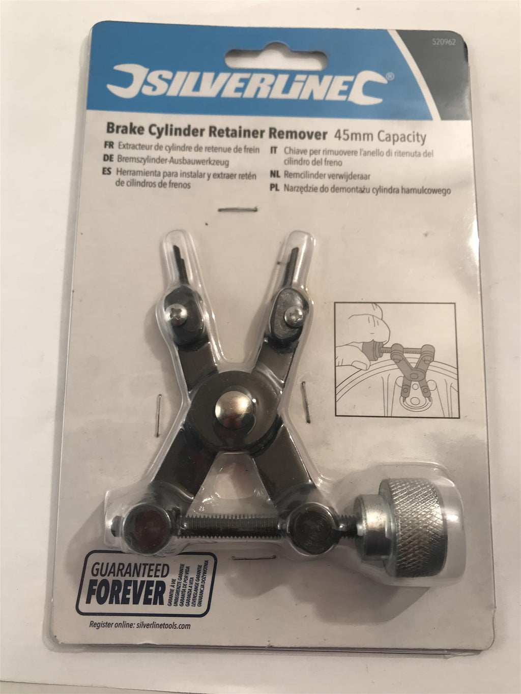 Silverline Brake Cylinder Retainer Remover 45mm Capacity  520962