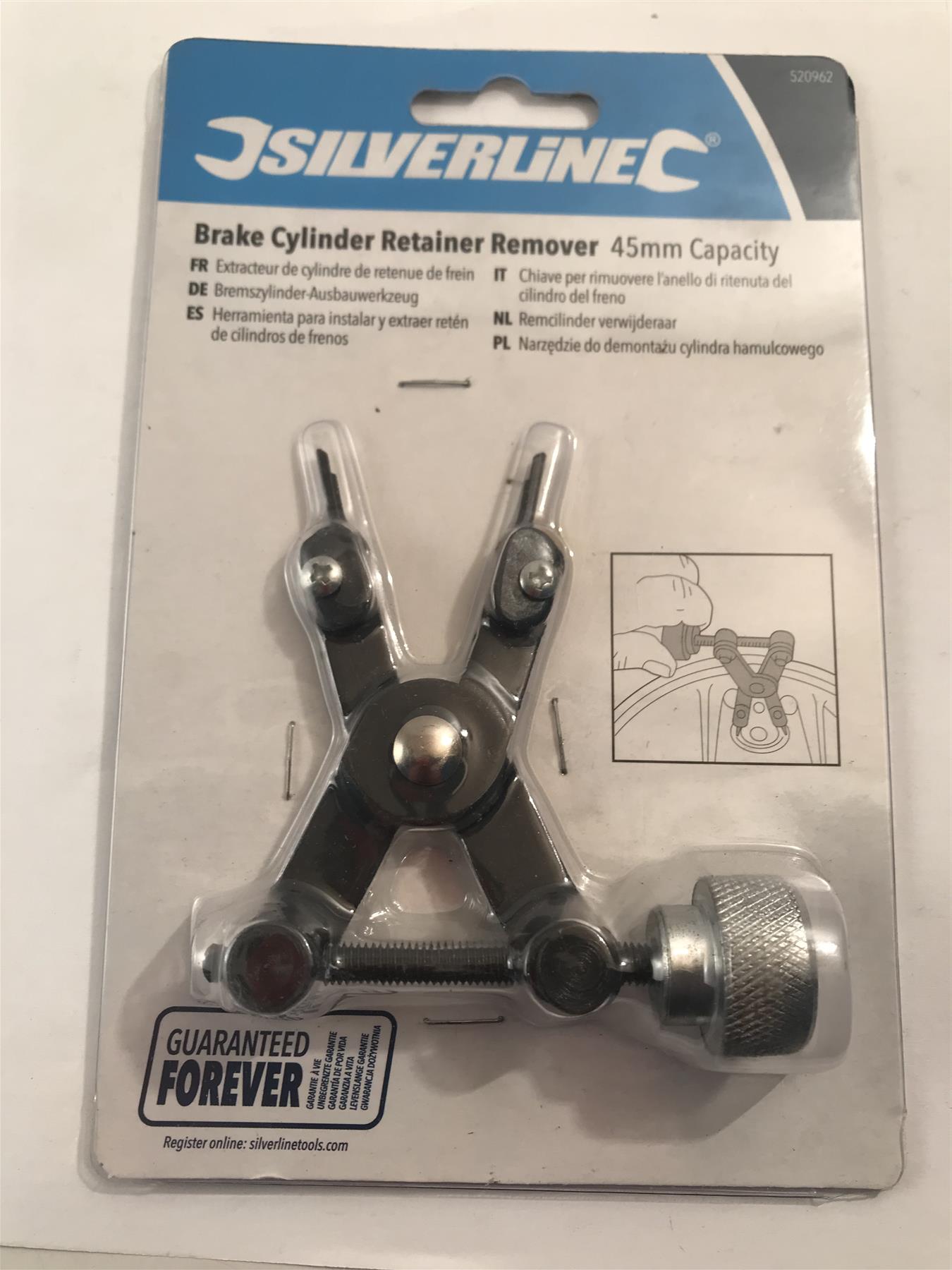 Silverline Brake Cylinder Retainer Remover 45mm Capacity  520962