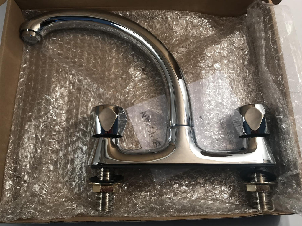 Bristan Club Deck Sink Mixer Chrome With Metal Heads VAC DSM C MT