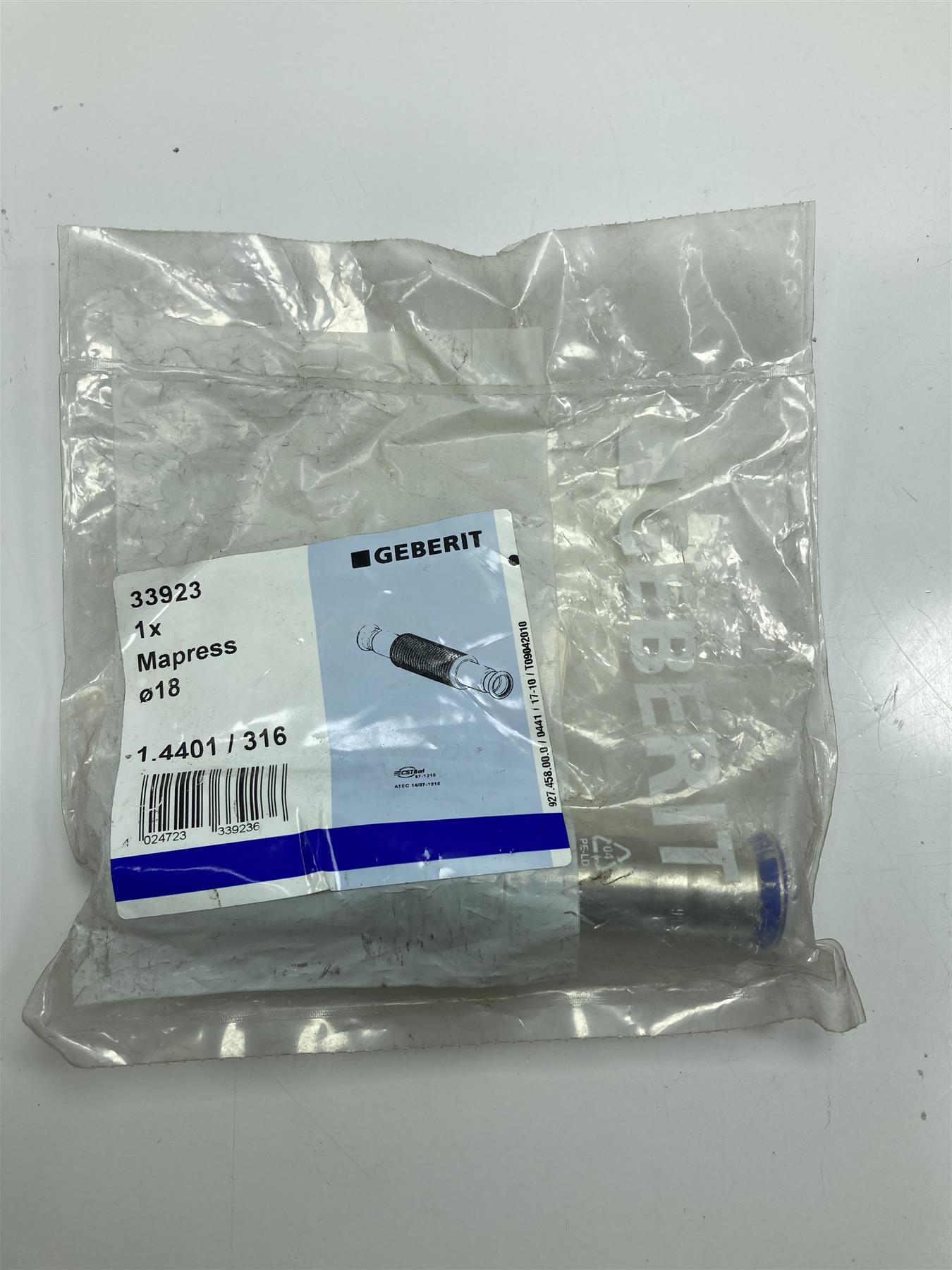 Geberit Mapress 33923 expansion joint 18mm Stainless Steel